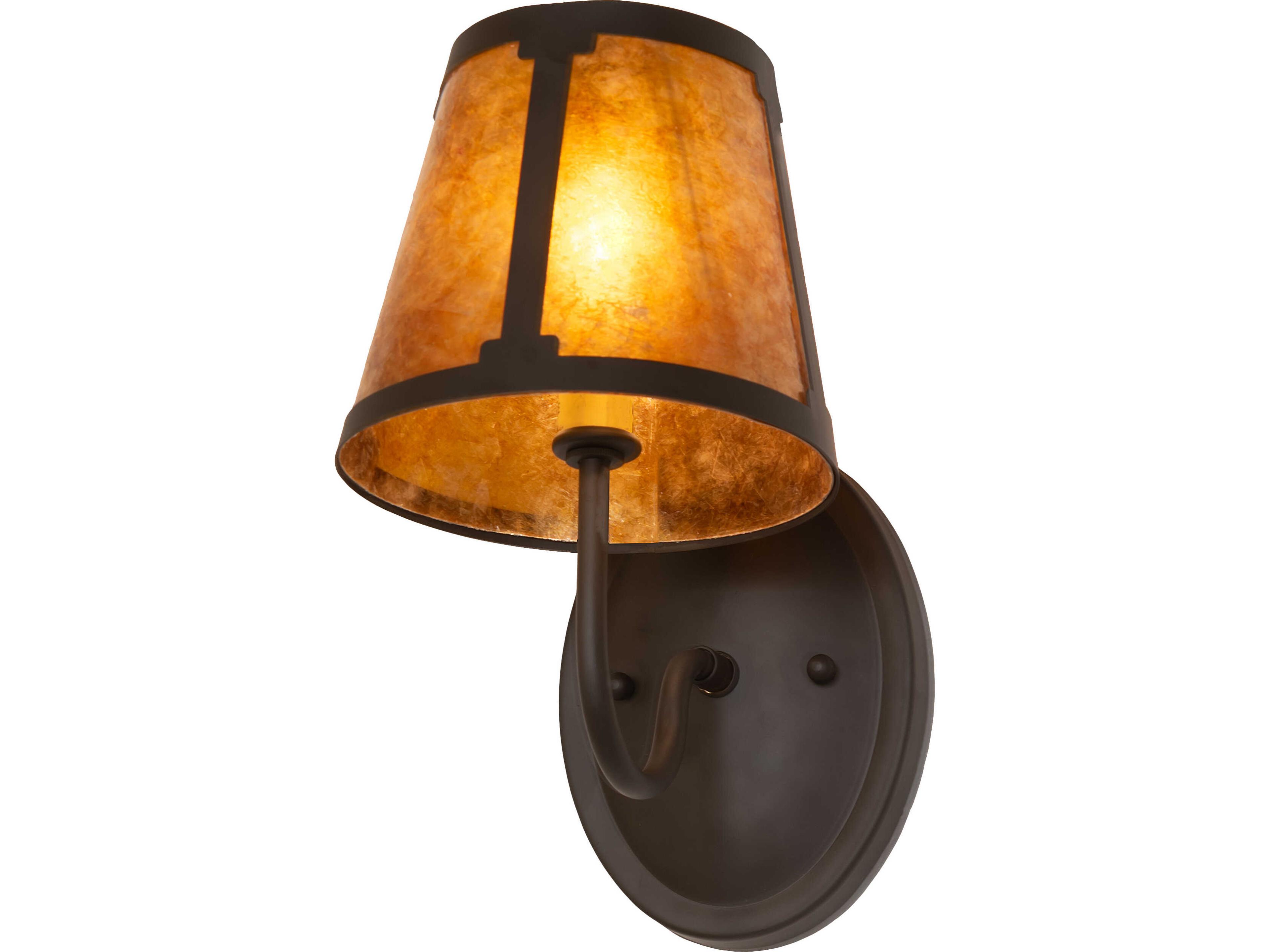 Talmont 1-Light Amber Mica Bronze Traditional Wall Sconce