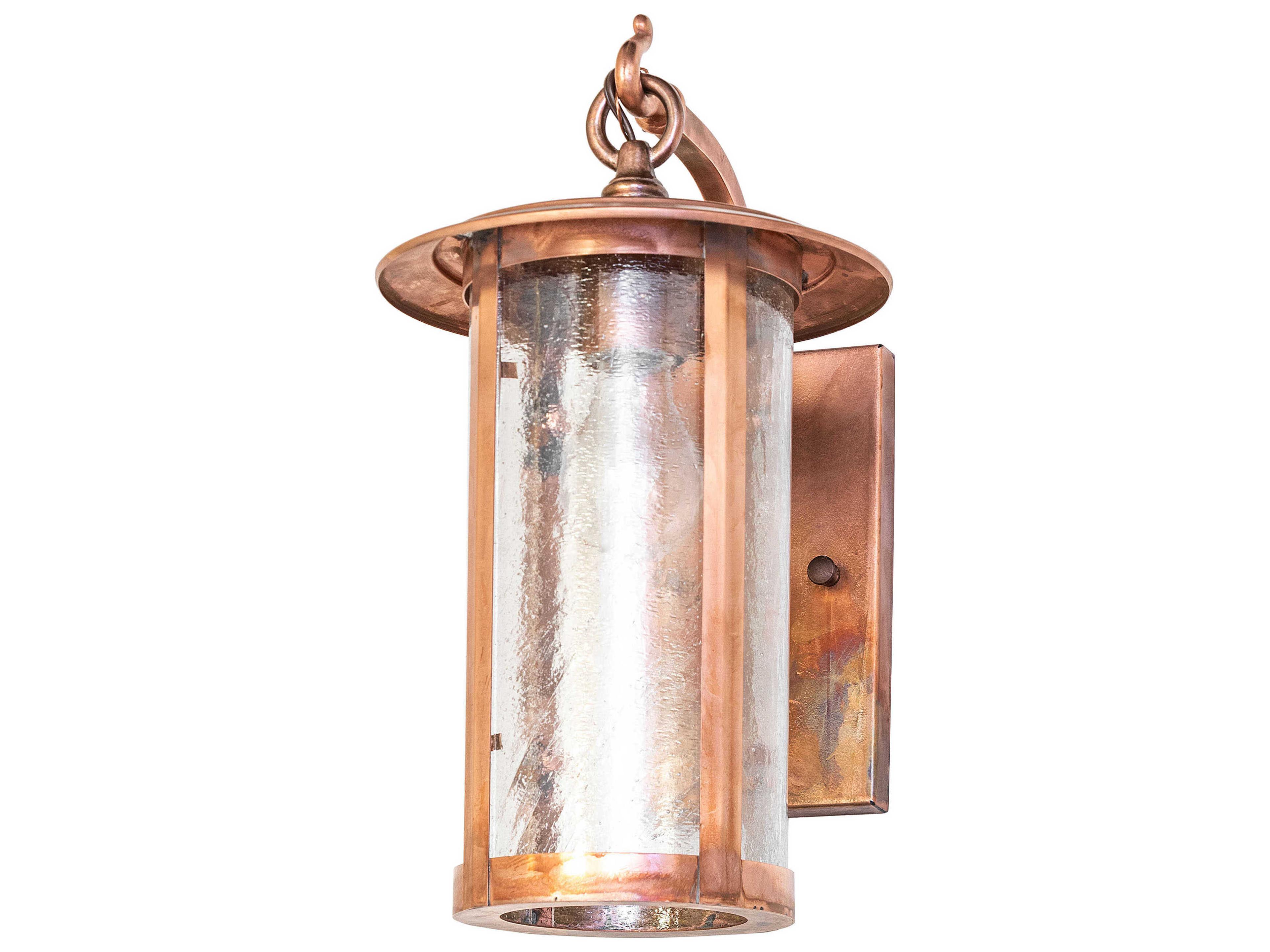 Meyda Fulton 1-Light Vintage Copper Outdoor Wall Light