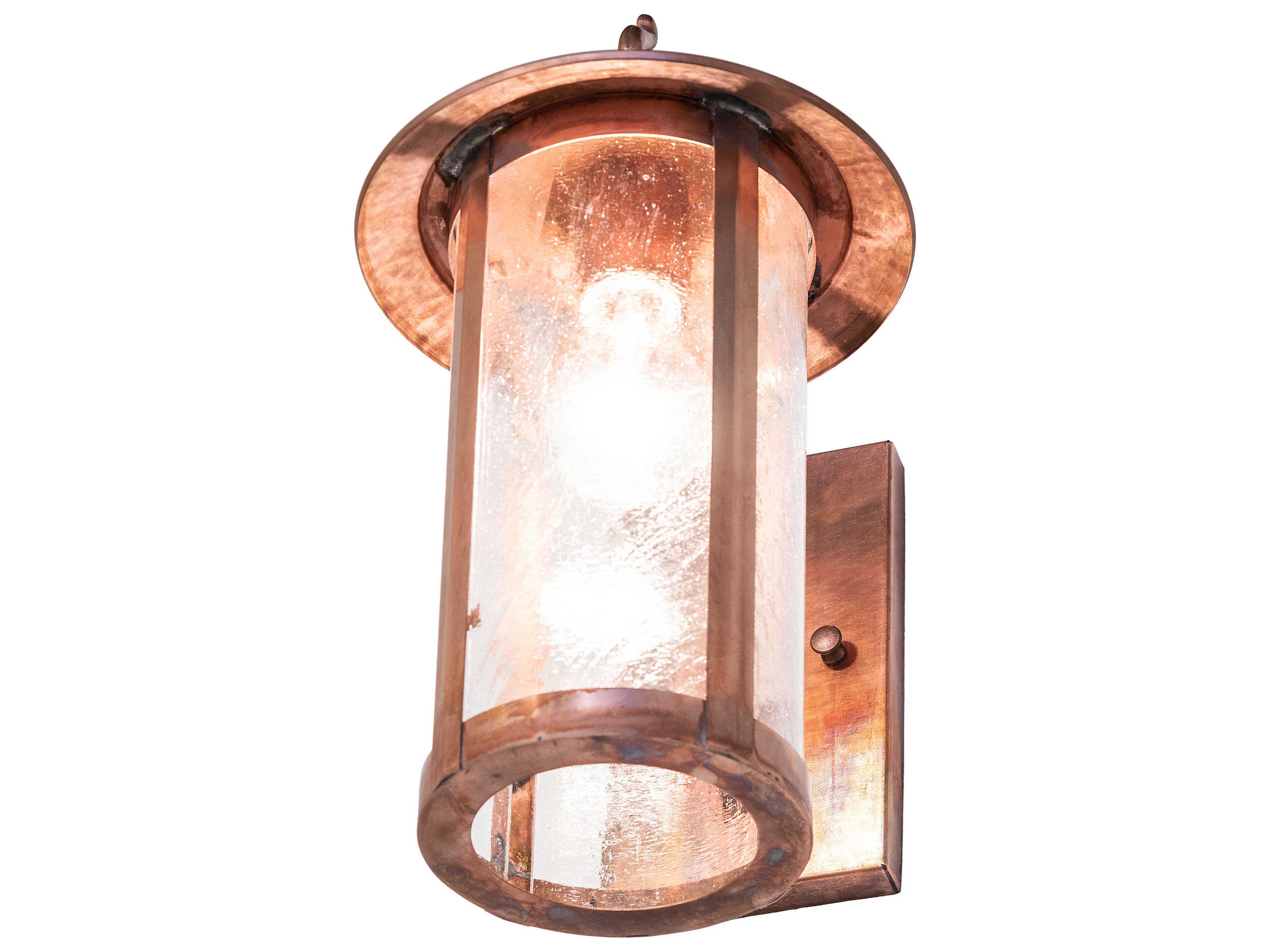 Meyda Fulton 1-Light Vintage Copper Outdoor Wall Light