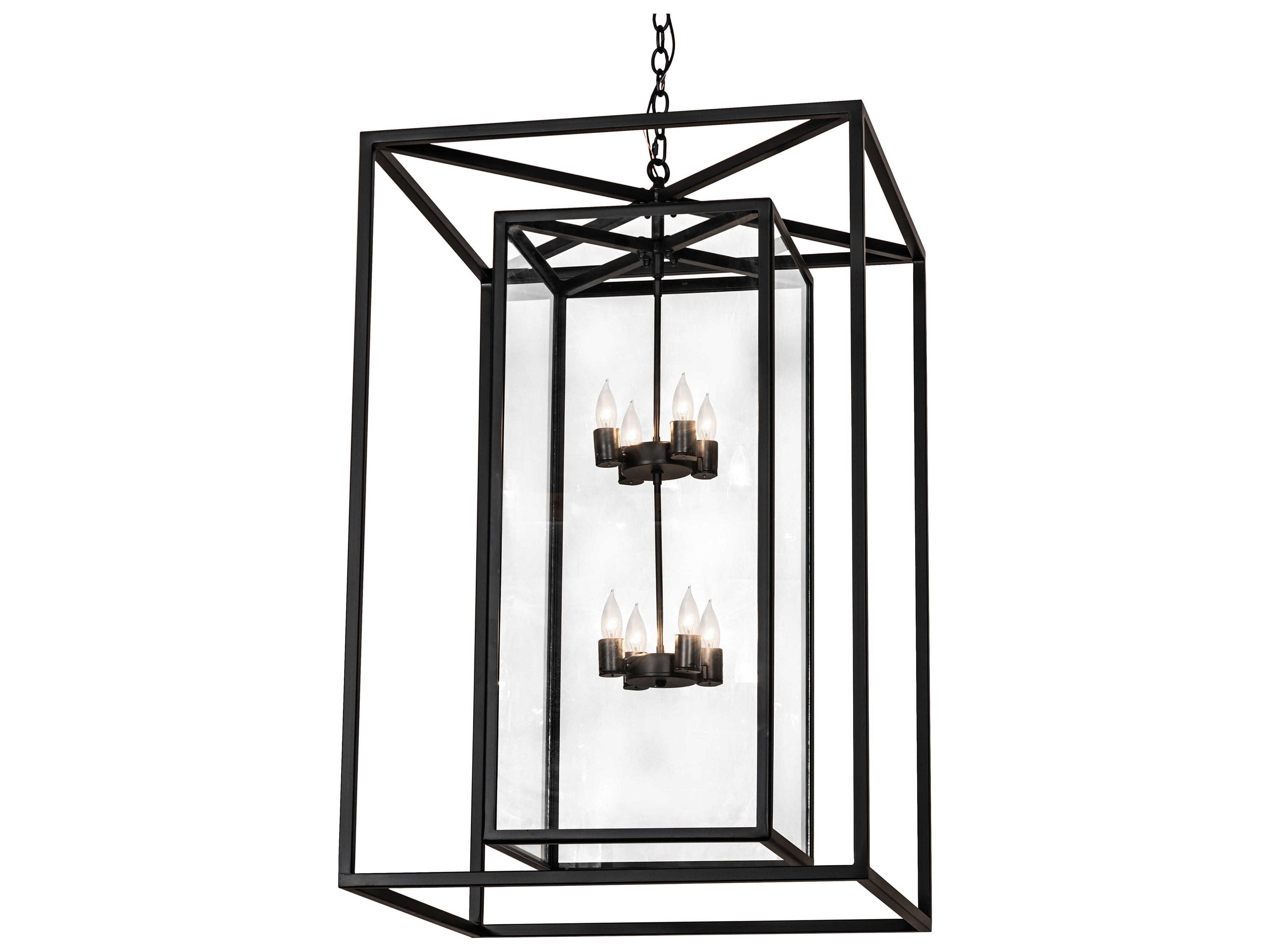 Kitzi Box 8-Light Solar Black Pendant