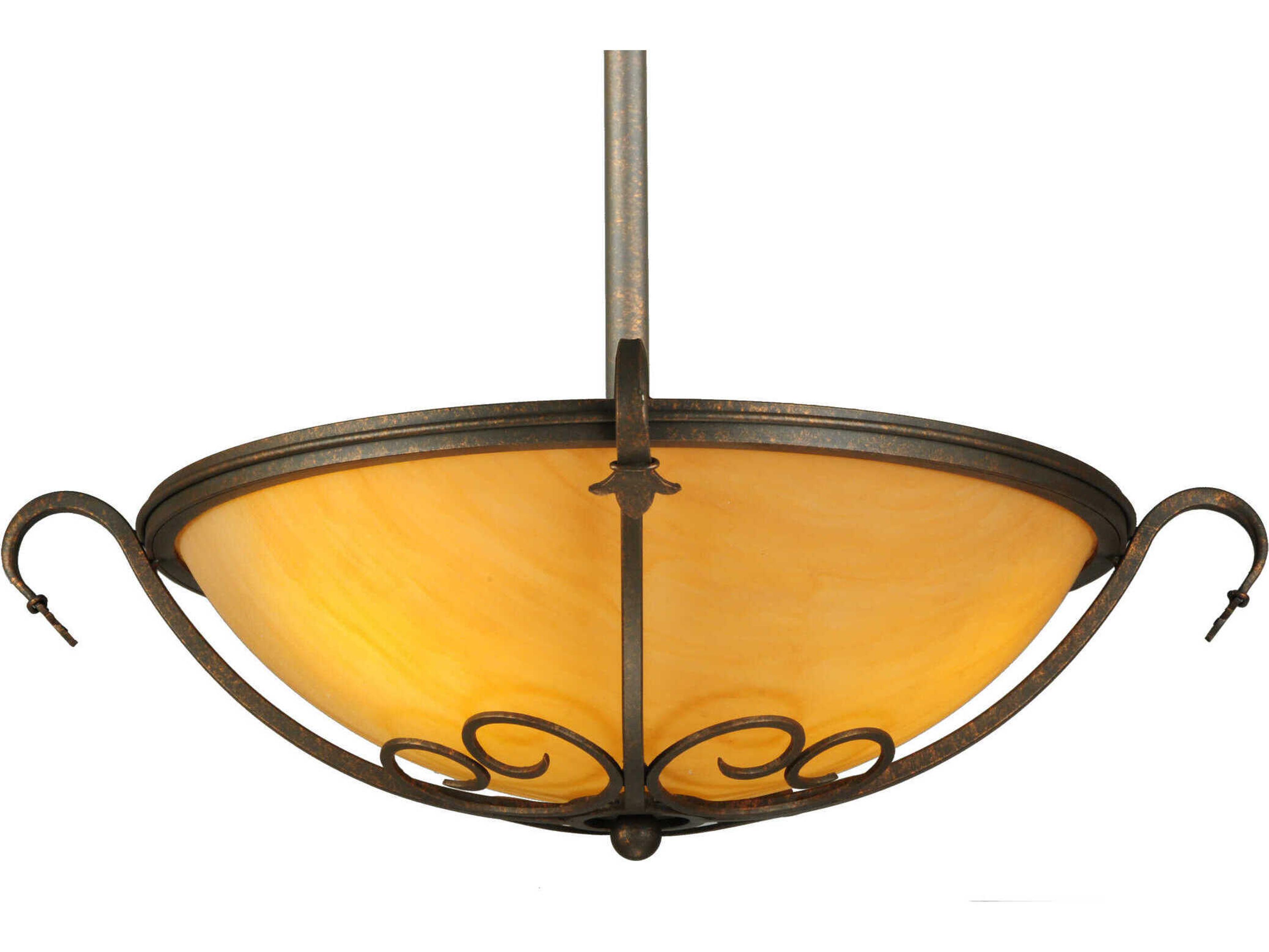 Alaine 3-Light Gilded Tobacco Pendant