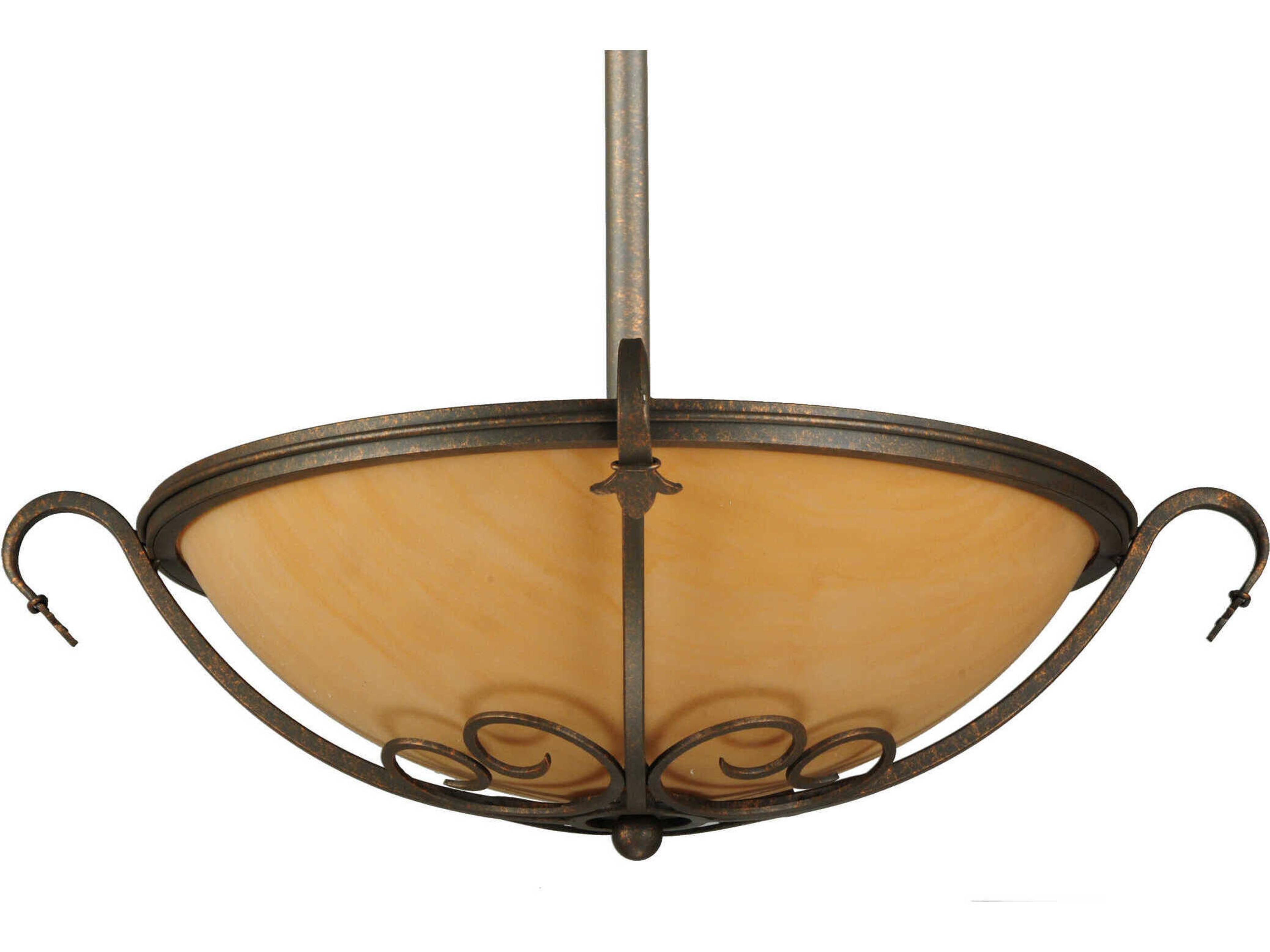 Meyda Alaine 3-Light Gilded Tobacco Pendant