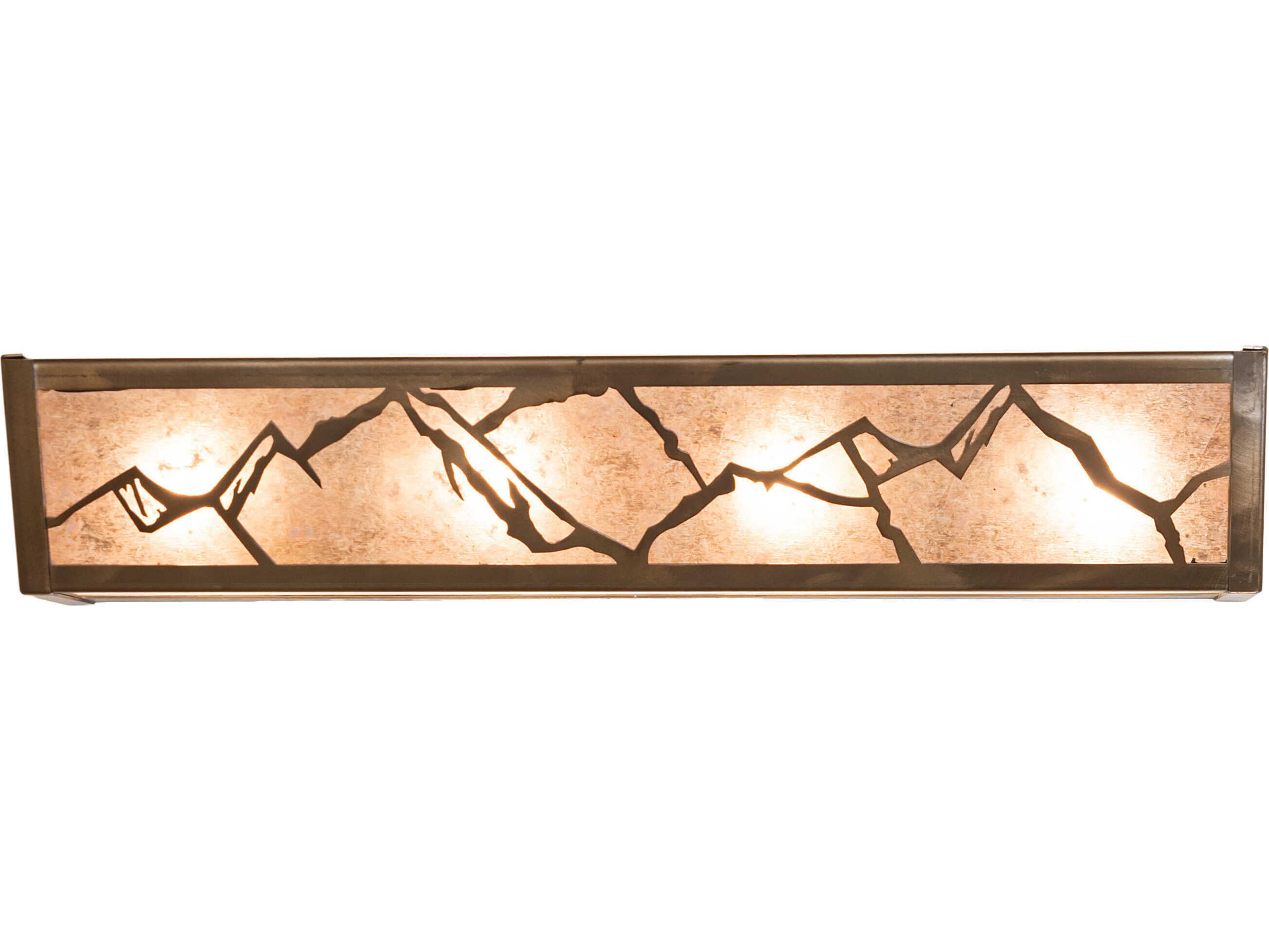 Meyda Mountains 4-Light Antique Copper Vanity Light