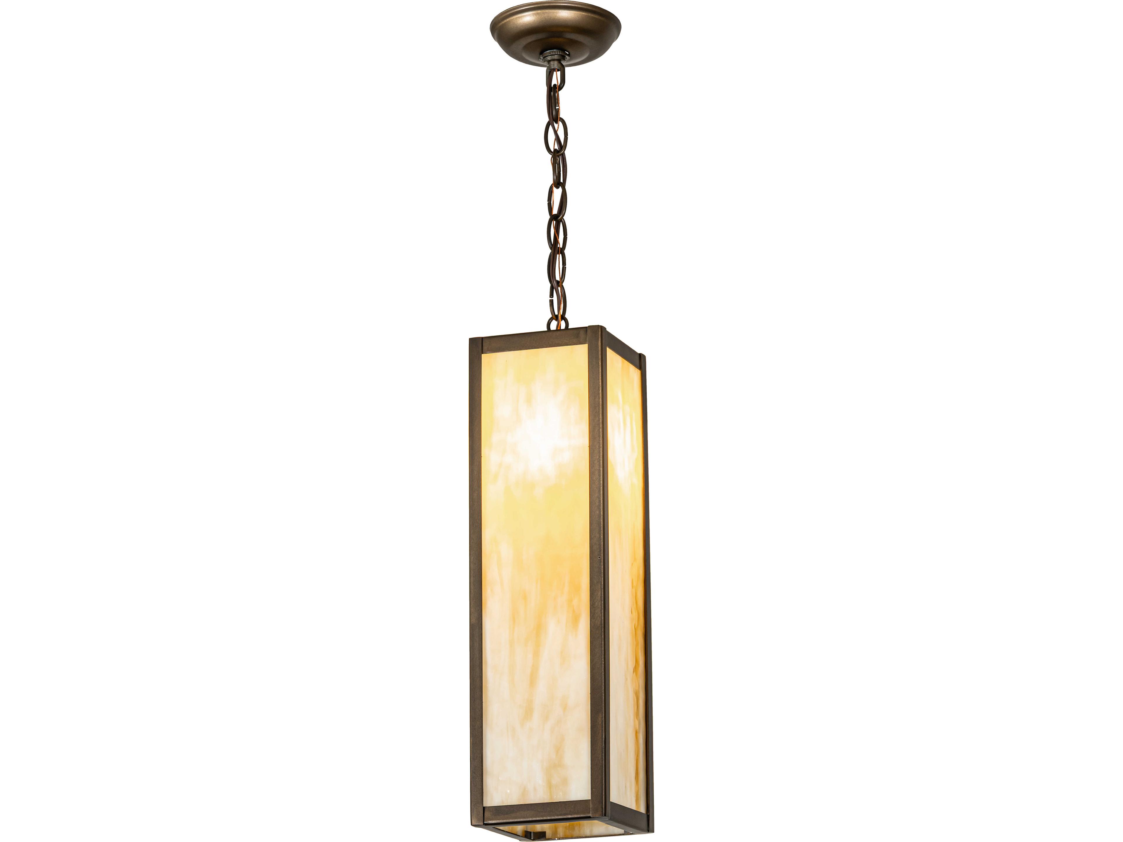 Cooper 1-Light Beige Art Glass Copper Mini Pendant