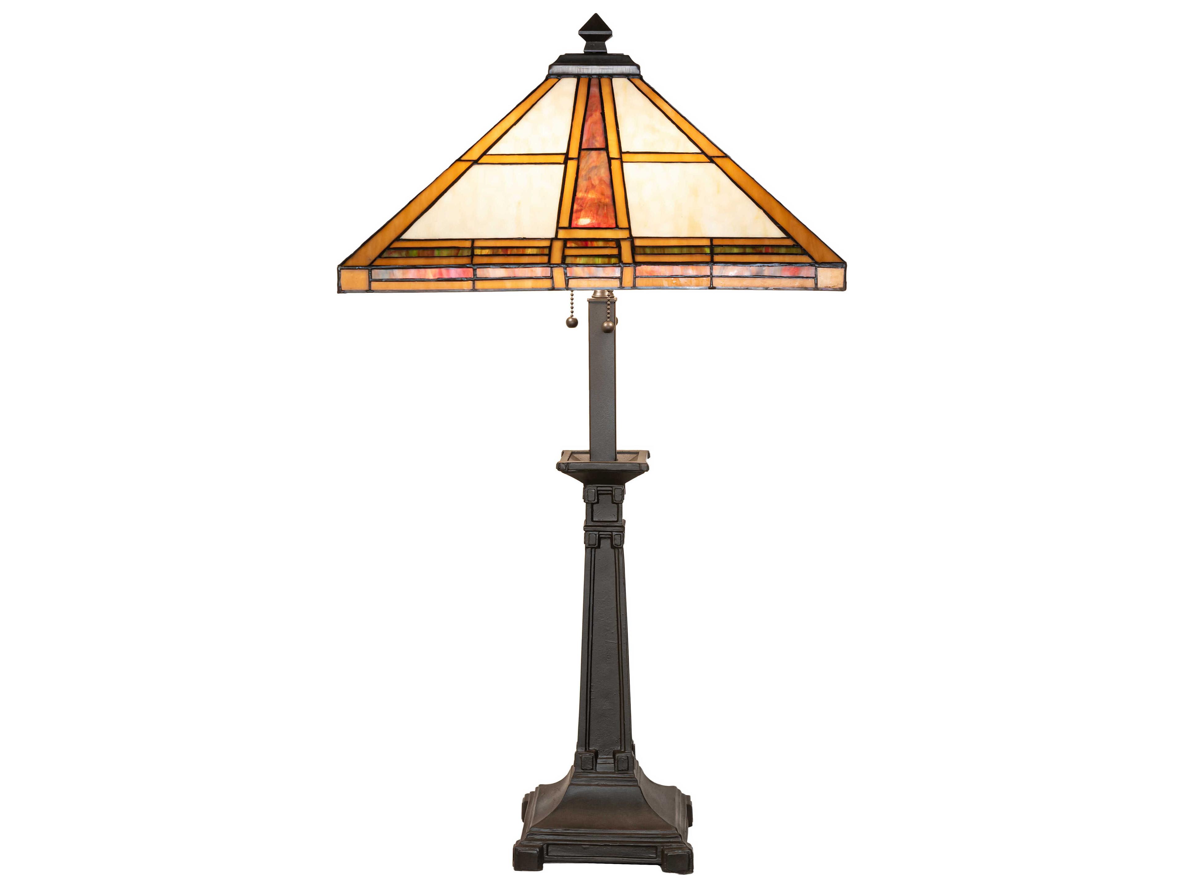 Prairie Straw 3-Light Mahogany Bronze Buffet Lamp