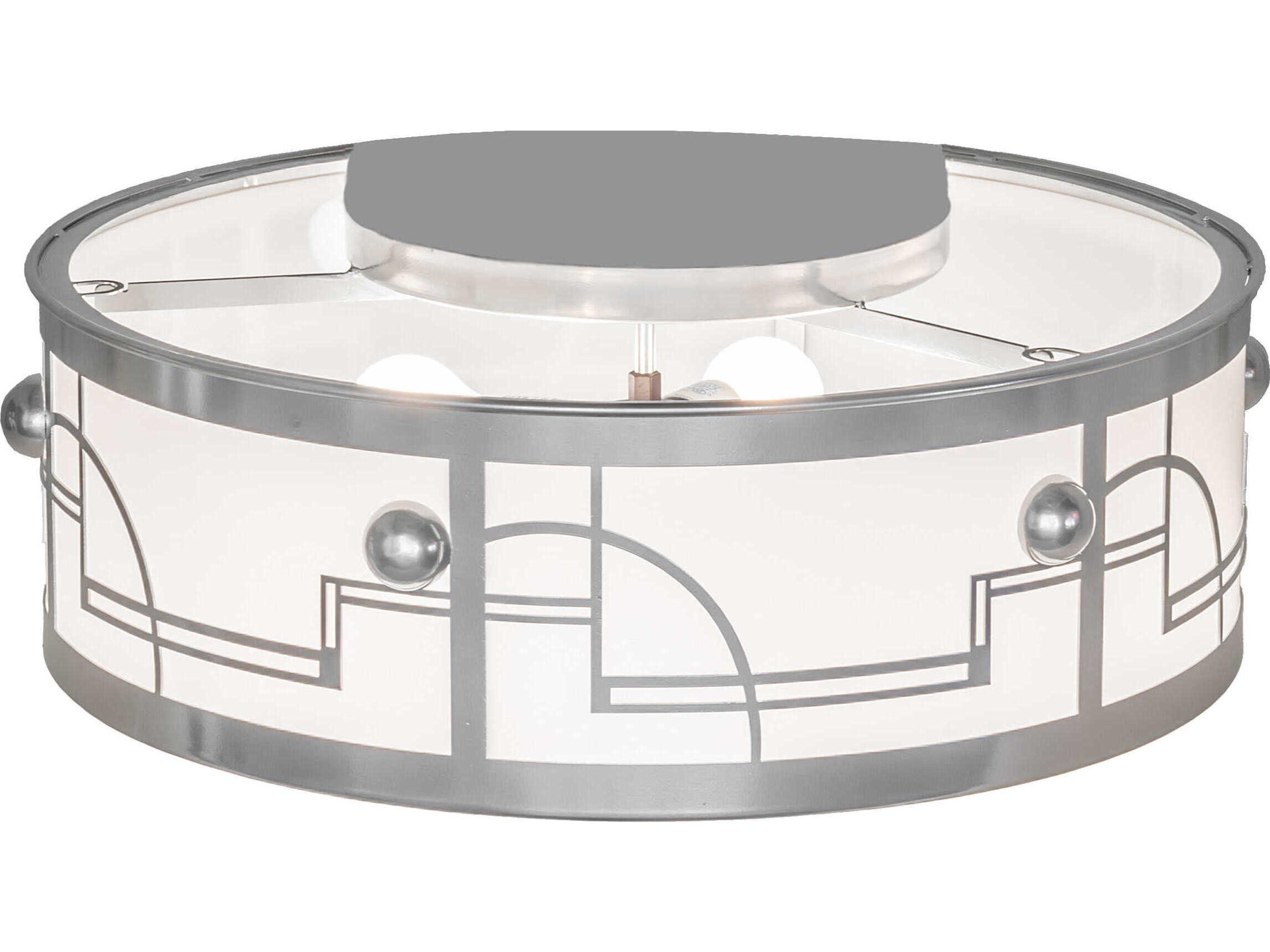 Meyda Revival 4-Light Extreme Chrome Flush Mount