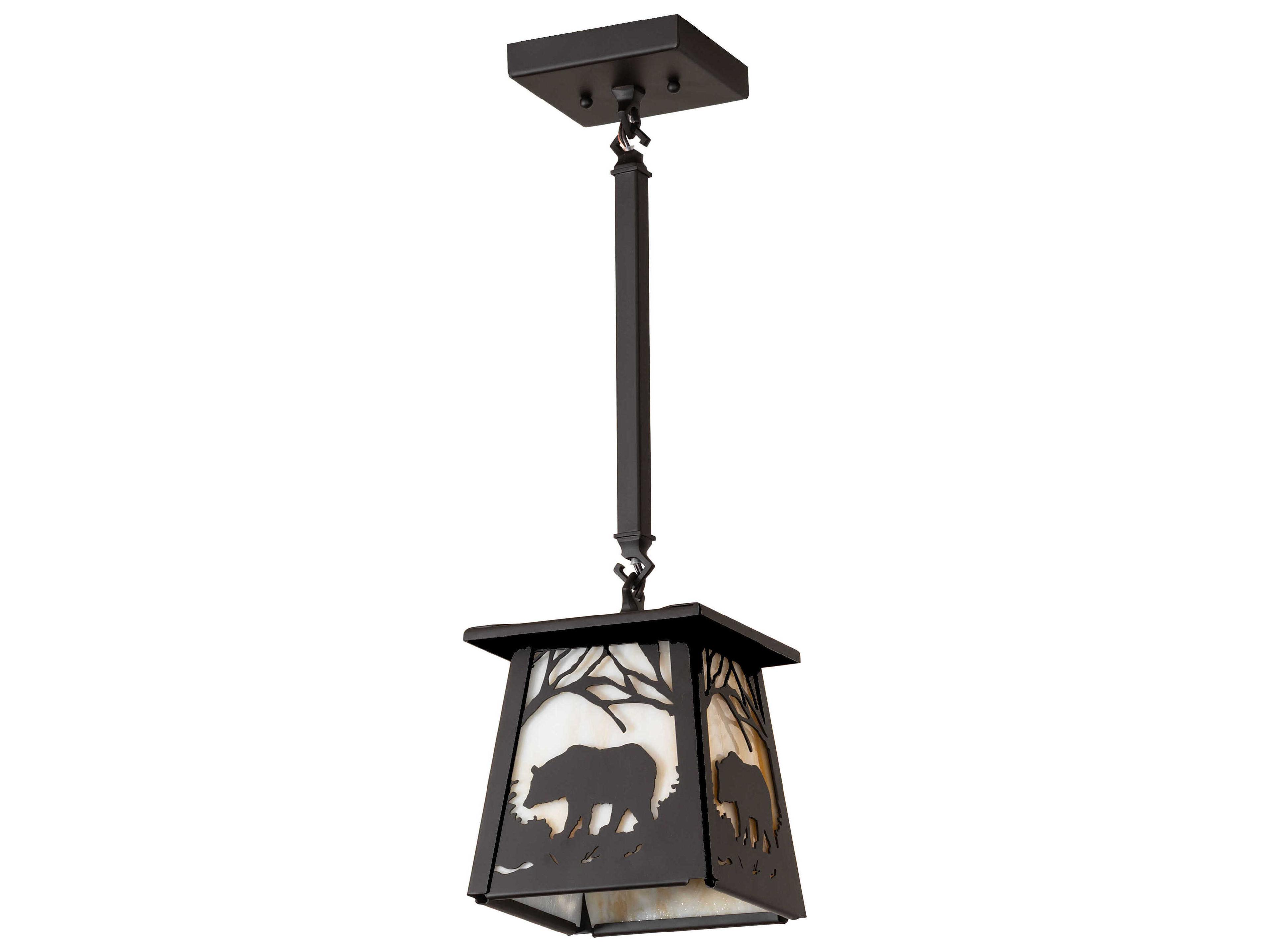 Meyda Bear At Dawn 1-Light Oil Rubbed Bronze Mini Pendant