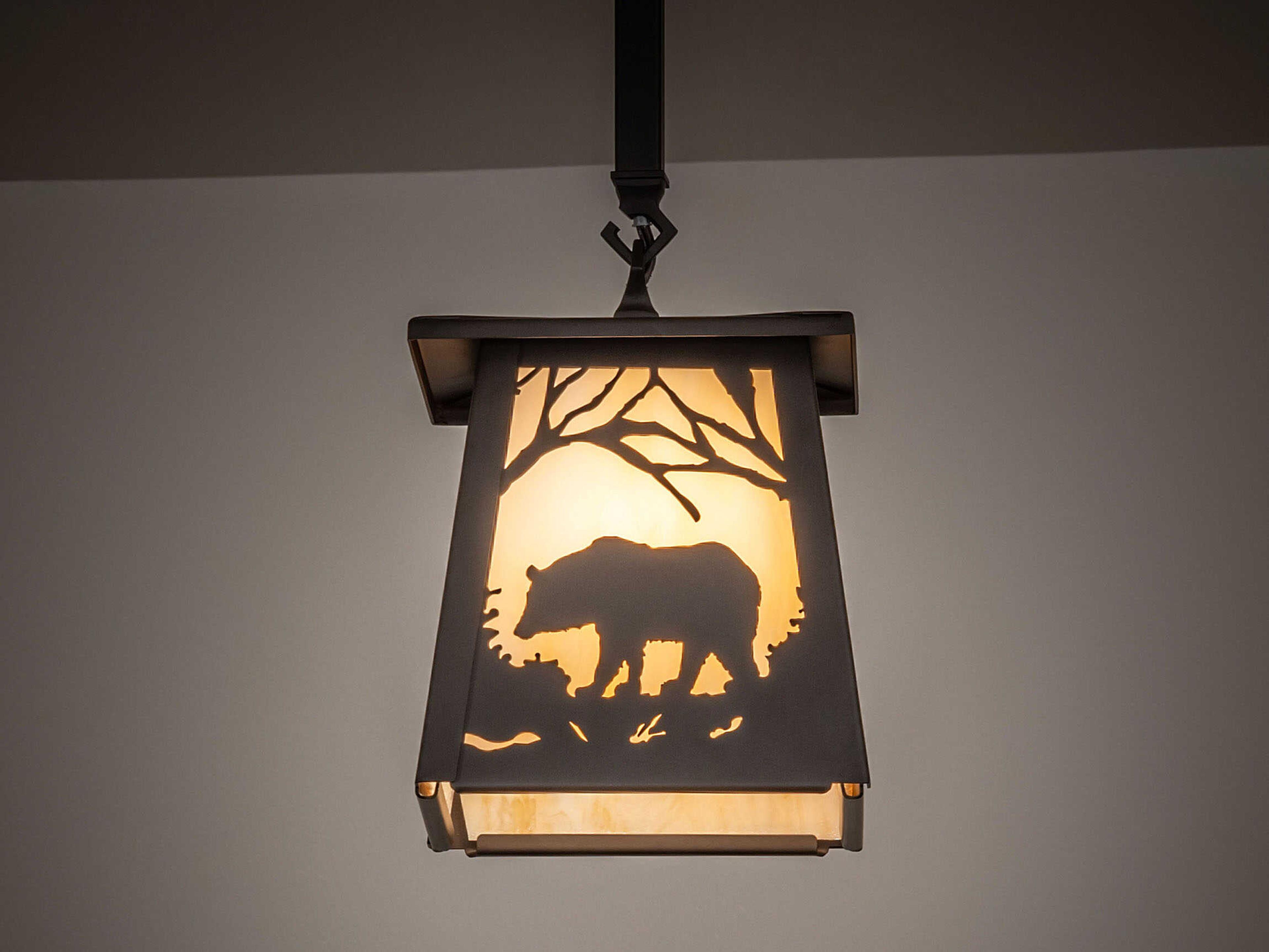 Meyda Bear At Dawn 1-Light Oil Rubbed Bronze Mini Pendant