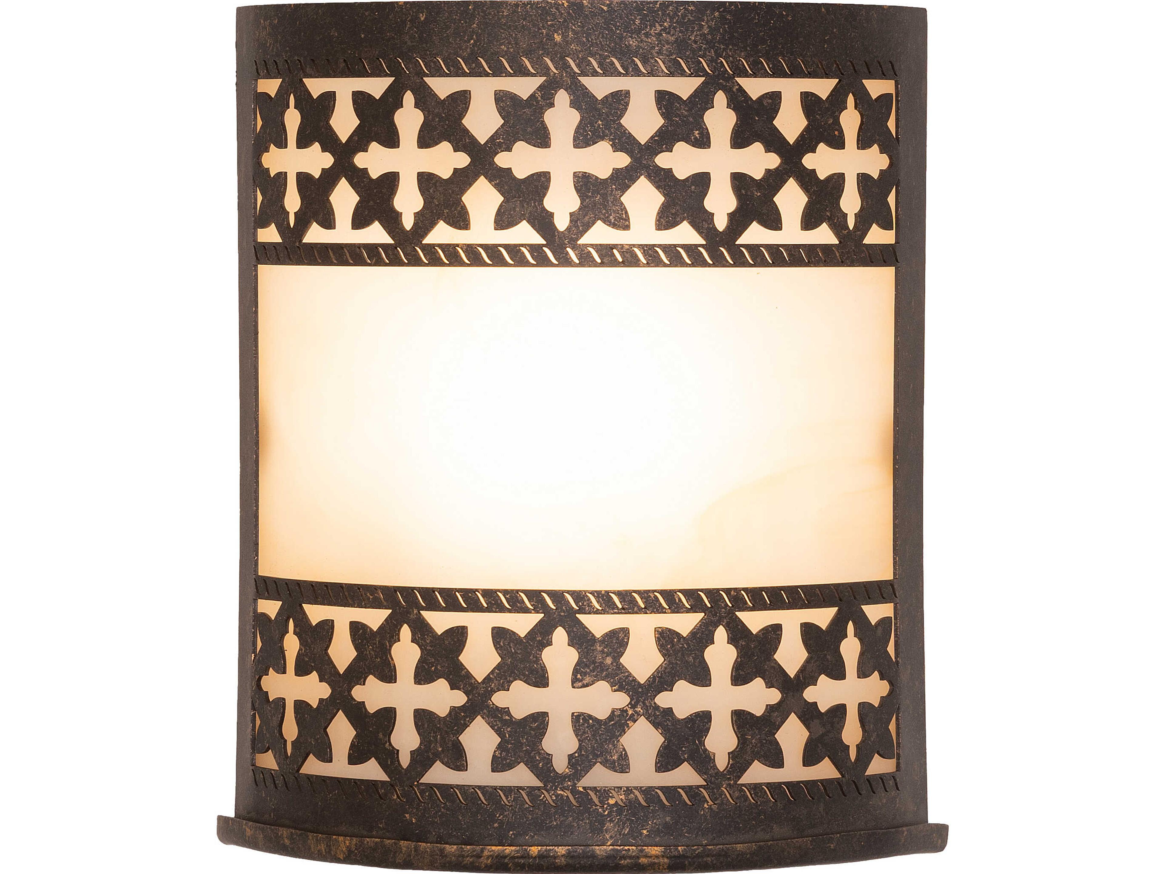 Meyda Cardiff 1-Light Sahara Taupe Idalight Bronze Wall Sconce