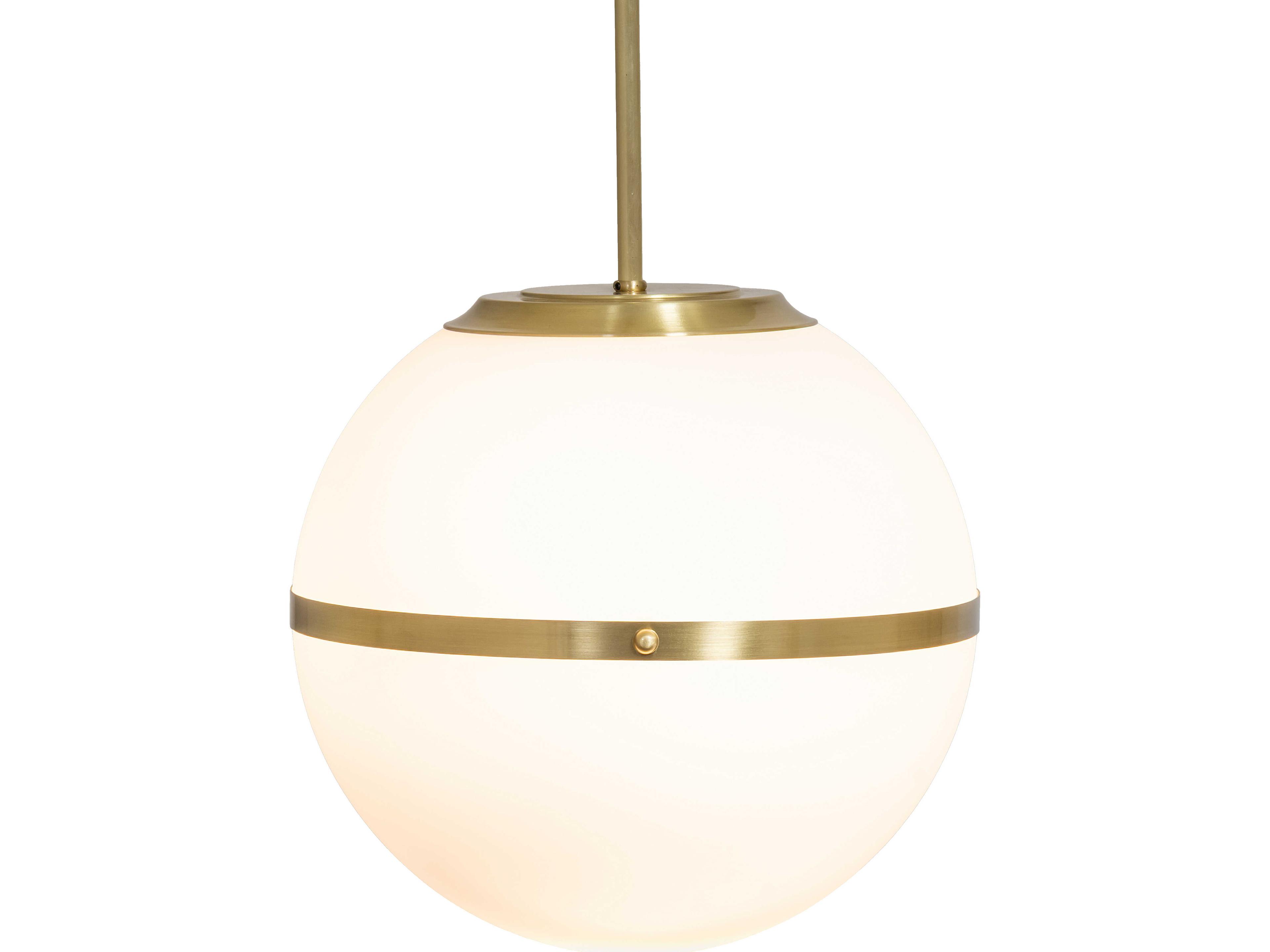 Meyda Toccata 3-Light White Glass Brass Pendant