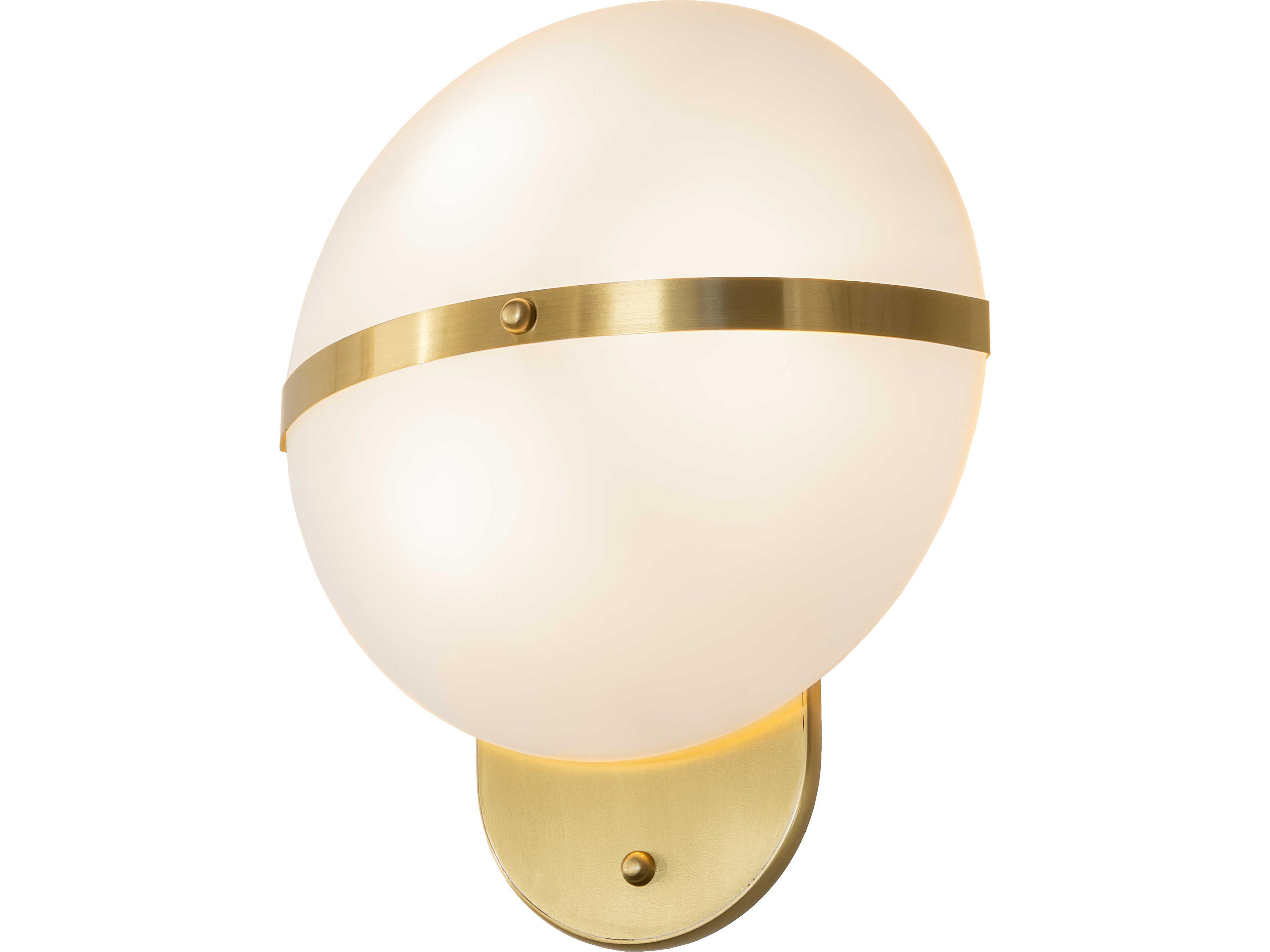 Toccata 3-Light Matte White Glass Brass Wall Sconce
