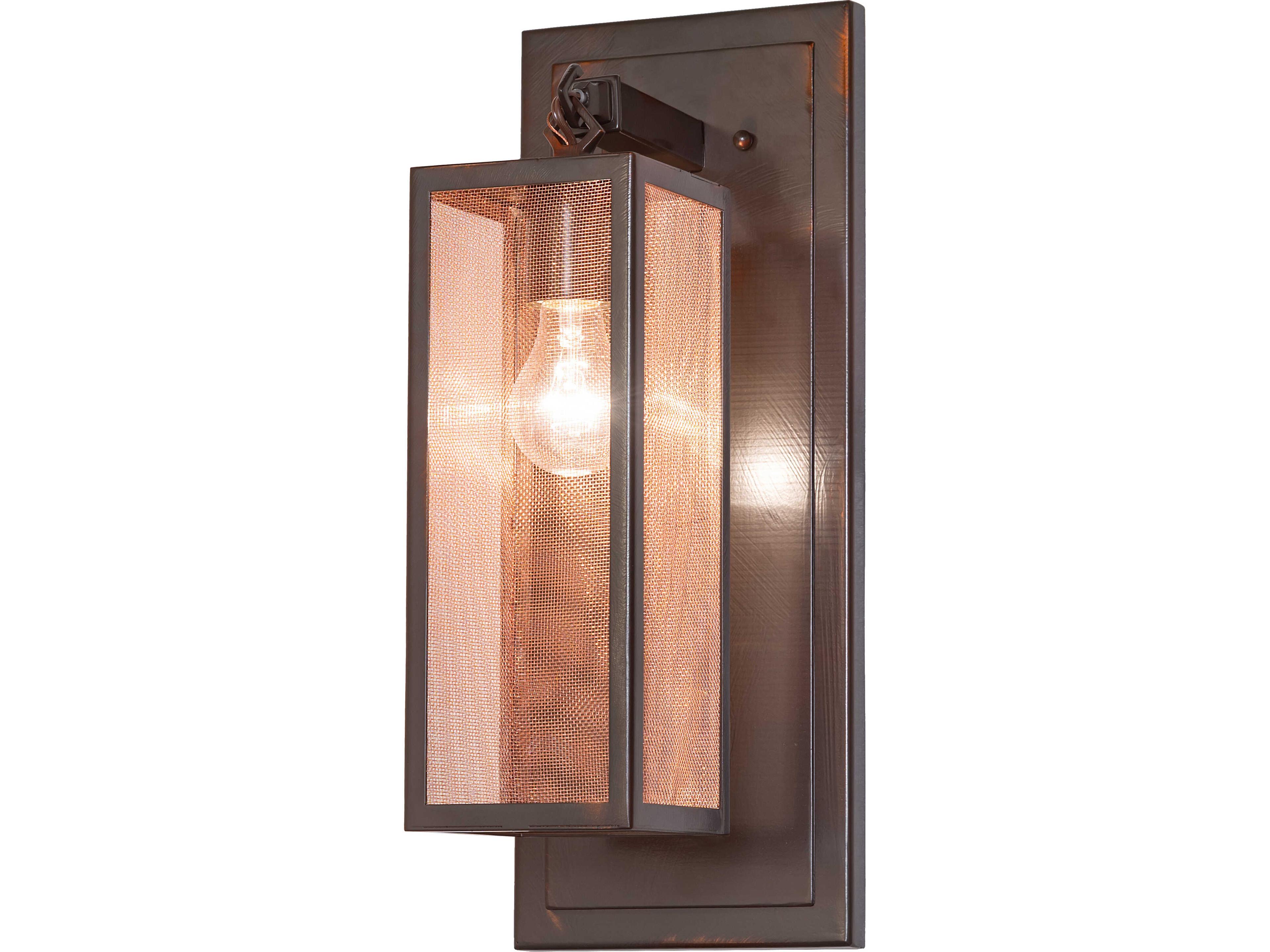 Cassidy 1-Light Copper Mesh Traditional Wall Sconce