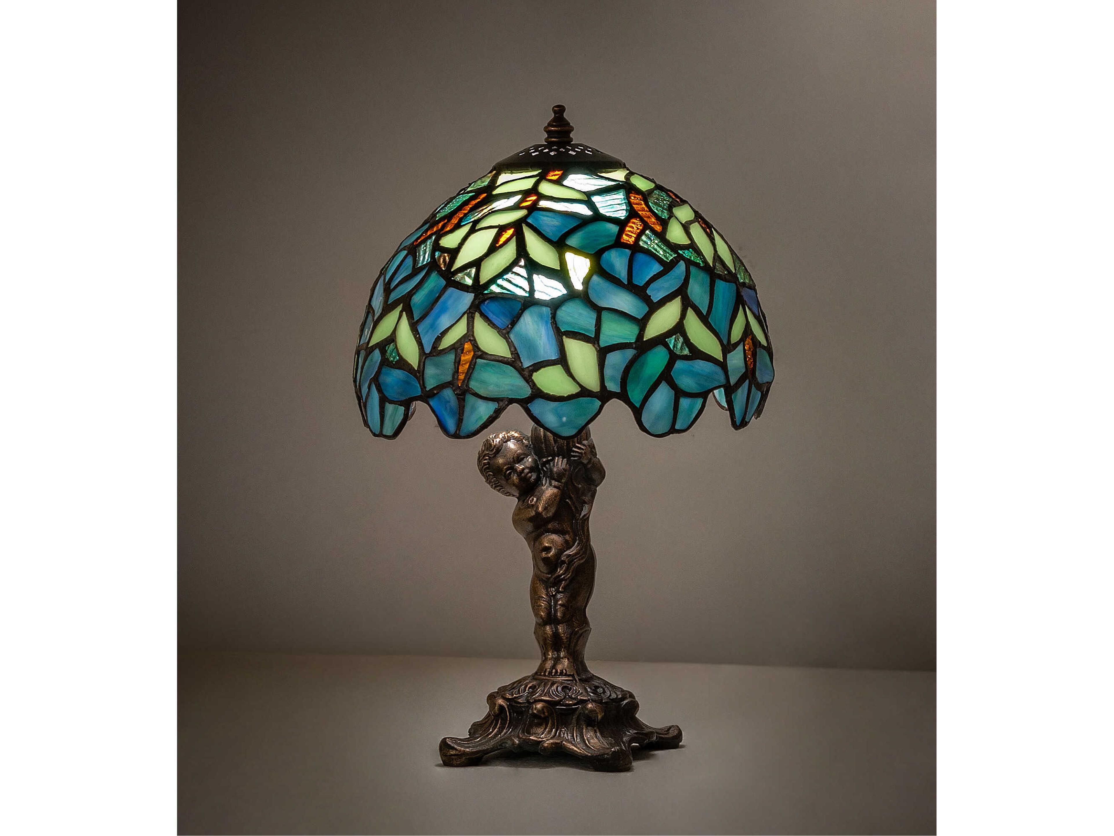 Meyda Nightfall Wisteria Bronze Traditional Table Lamp