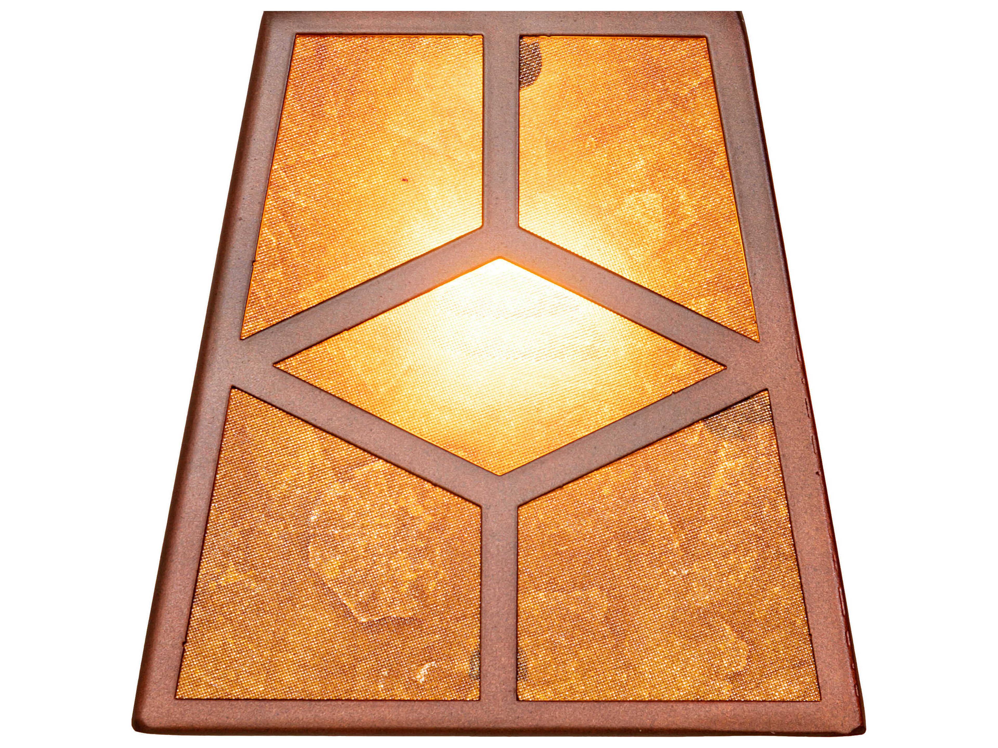 Meyda Bungalow 4-Light Mahogany Bronze Glass Lantern Chandelier