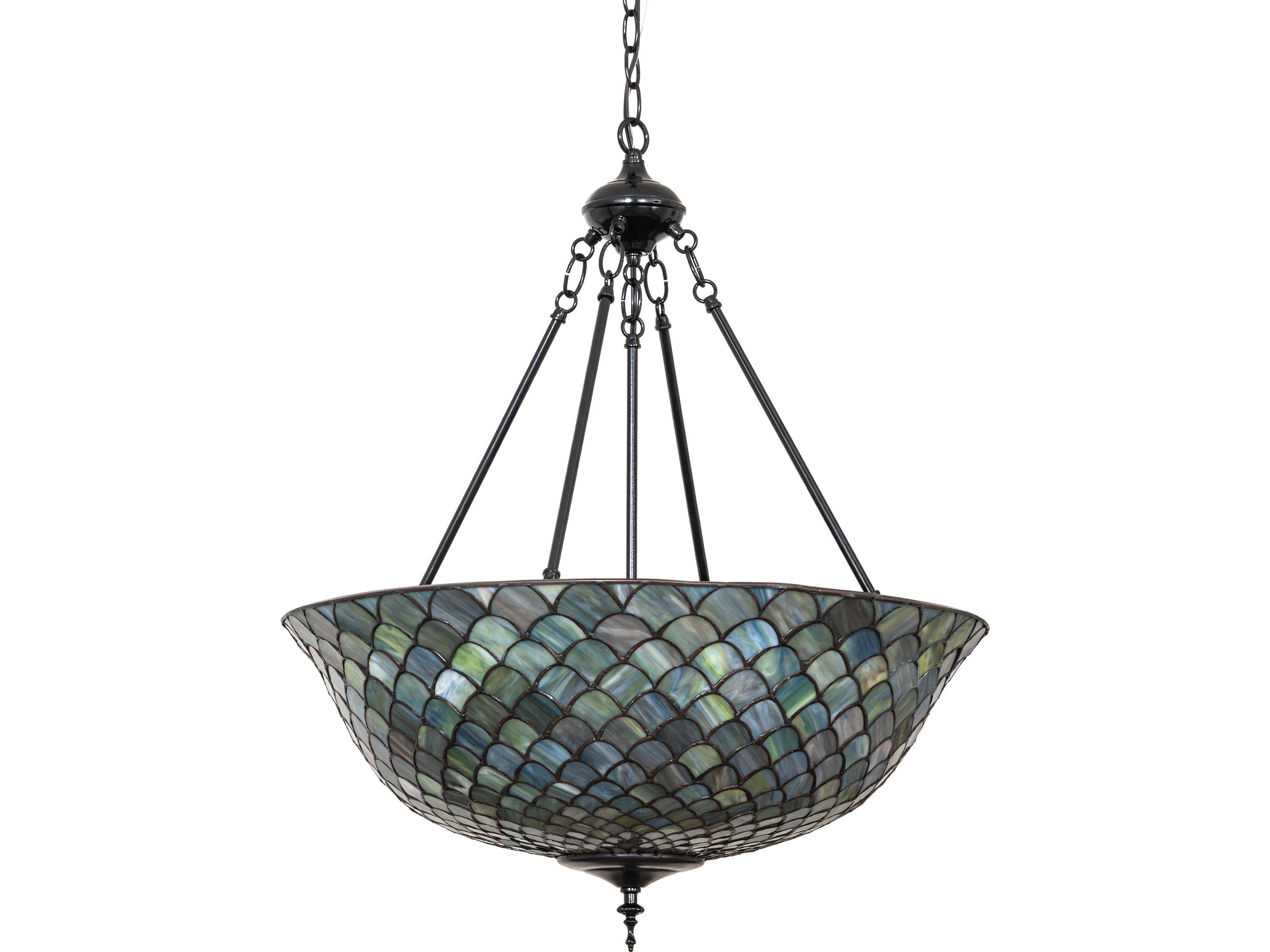 Meyda Tiffany Fishscale 3-Light Bronze Pendant