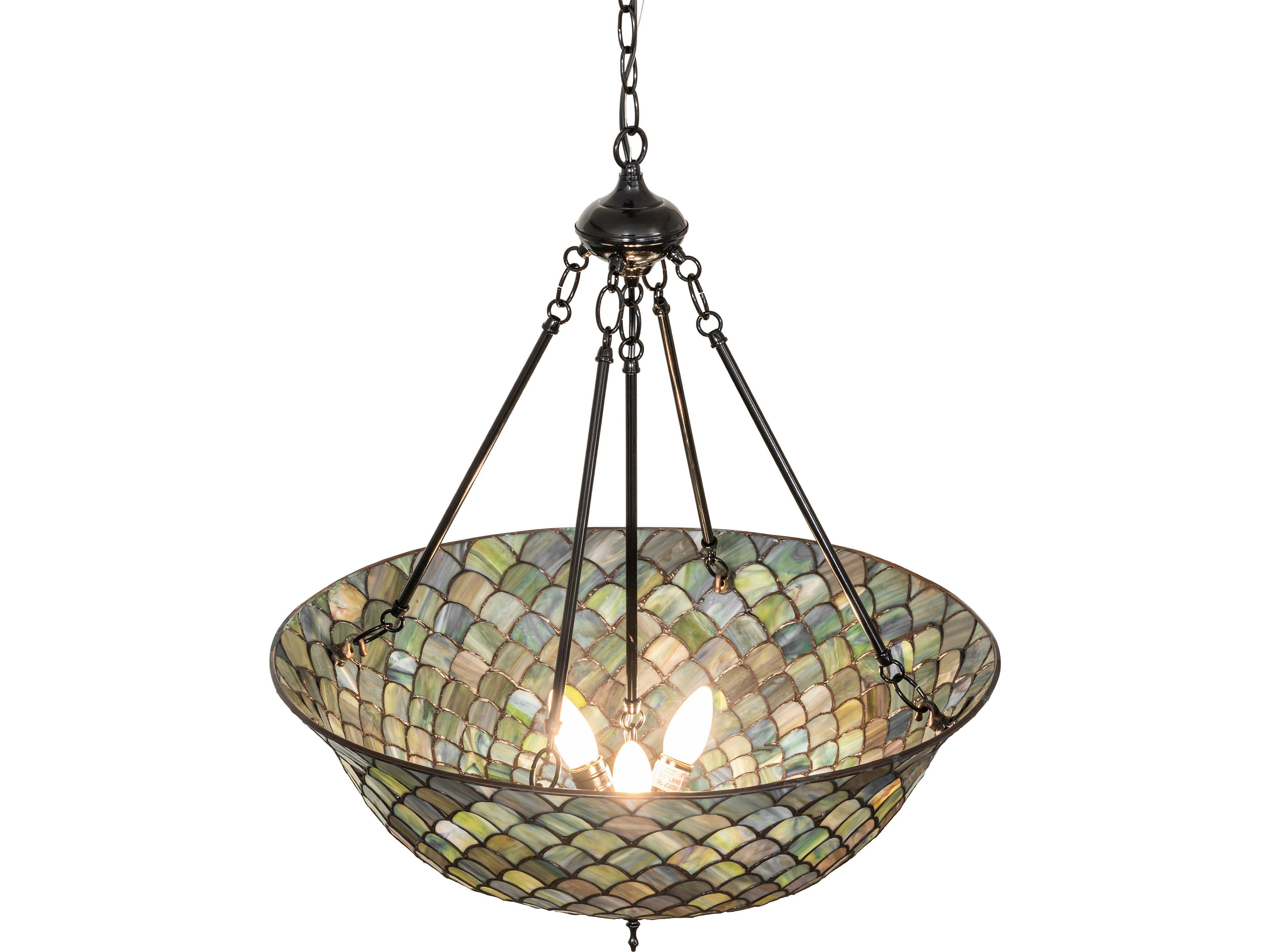 Meyda Tiffany Fishscale 3-Light Bronze Pendant
