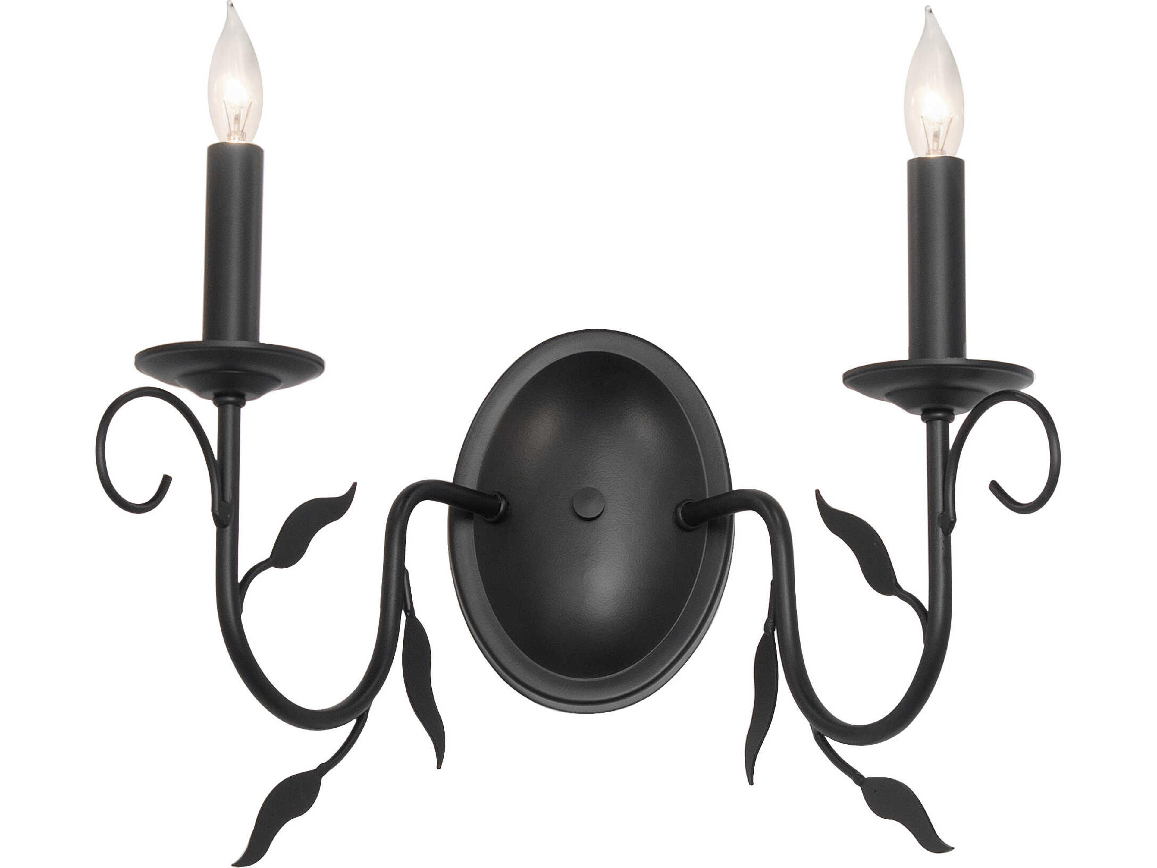 Bordeaux 2-Light Blackwash Traditional Wall Sconce