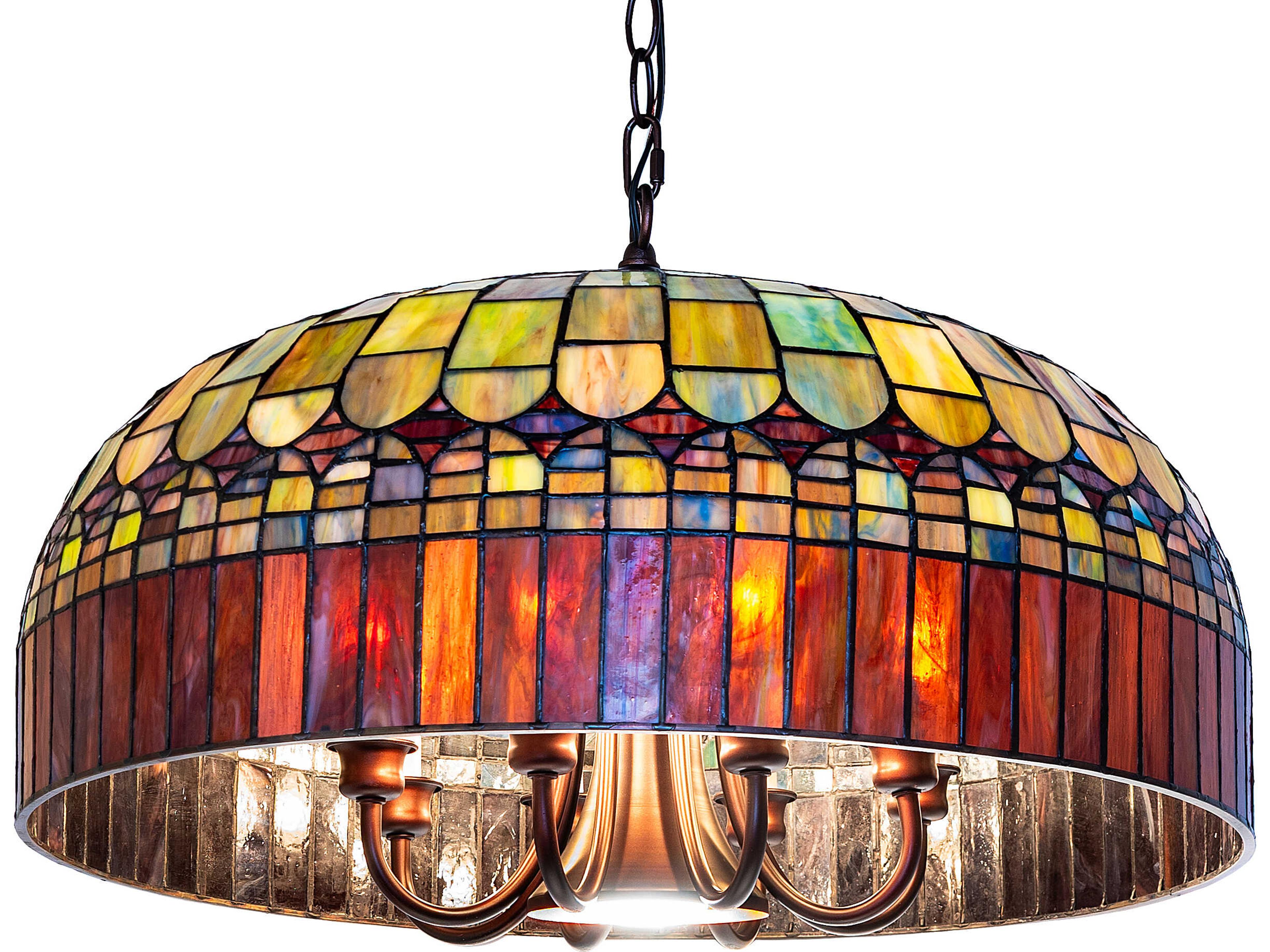 Tiffany Candice 8-Light Red Pendant