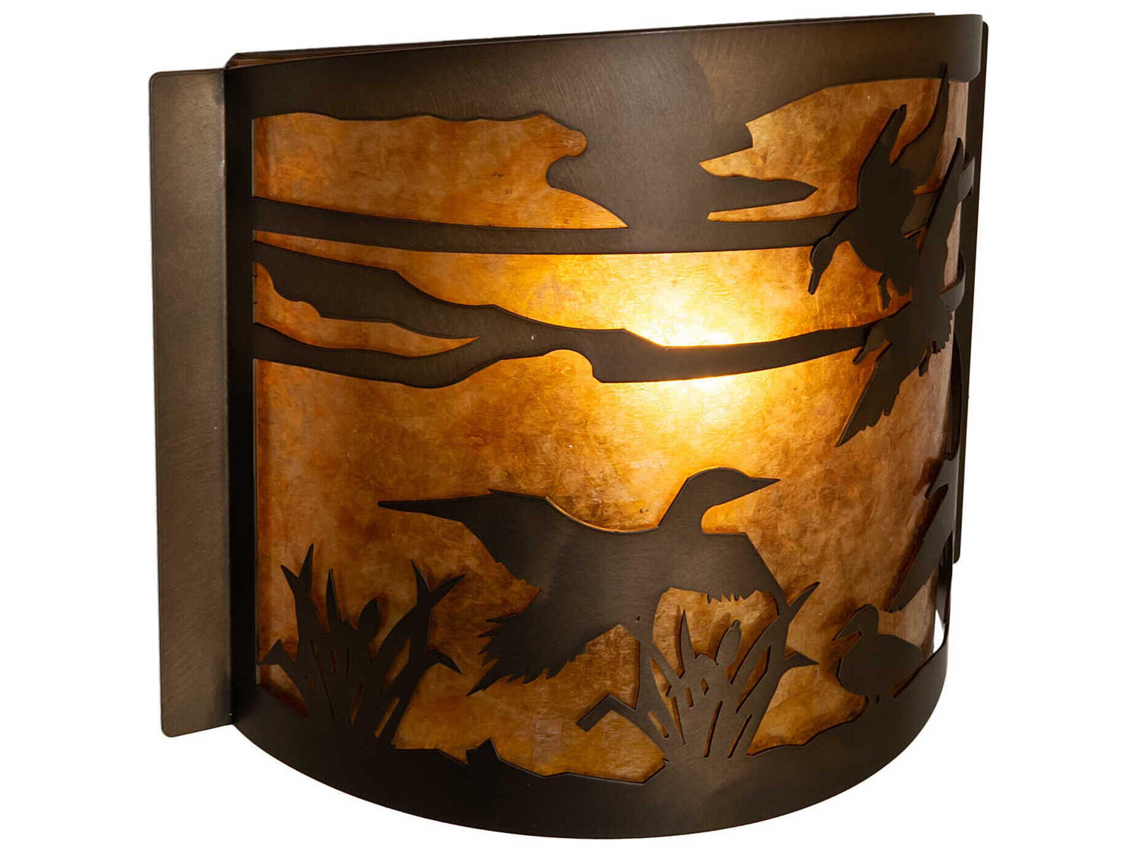 Meyda Ducks In Flight 1-Light Antique Copper Wall Sconce