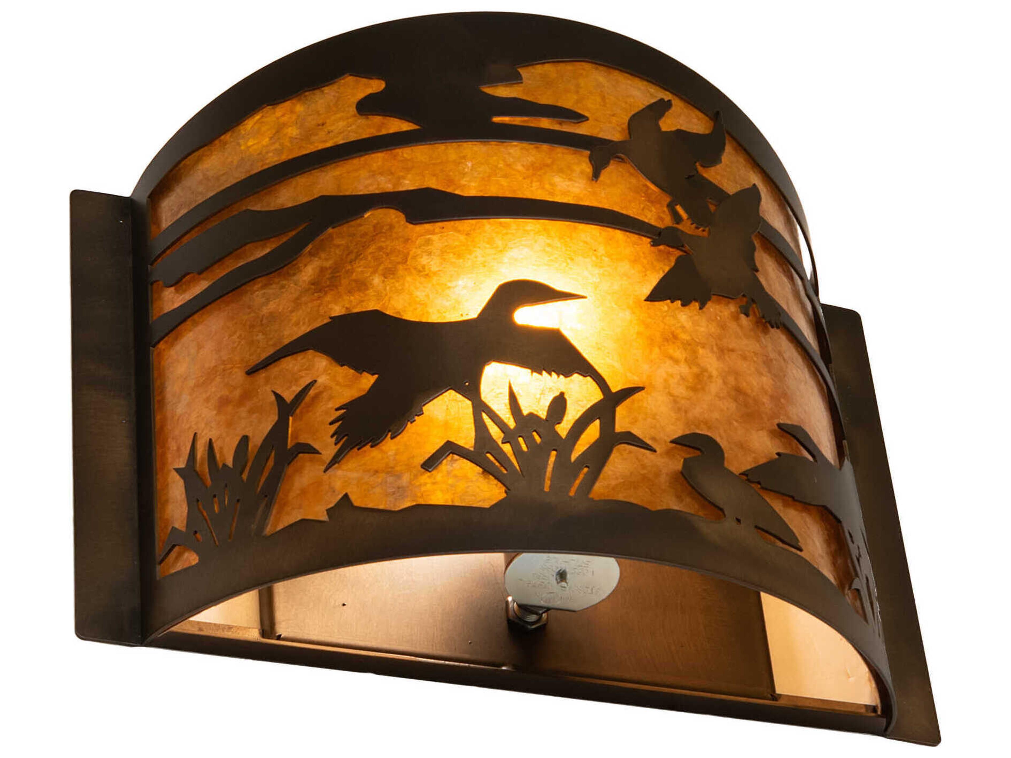 Meyda Ducks In Flight 1-Light Antique Copper Wall Sconce