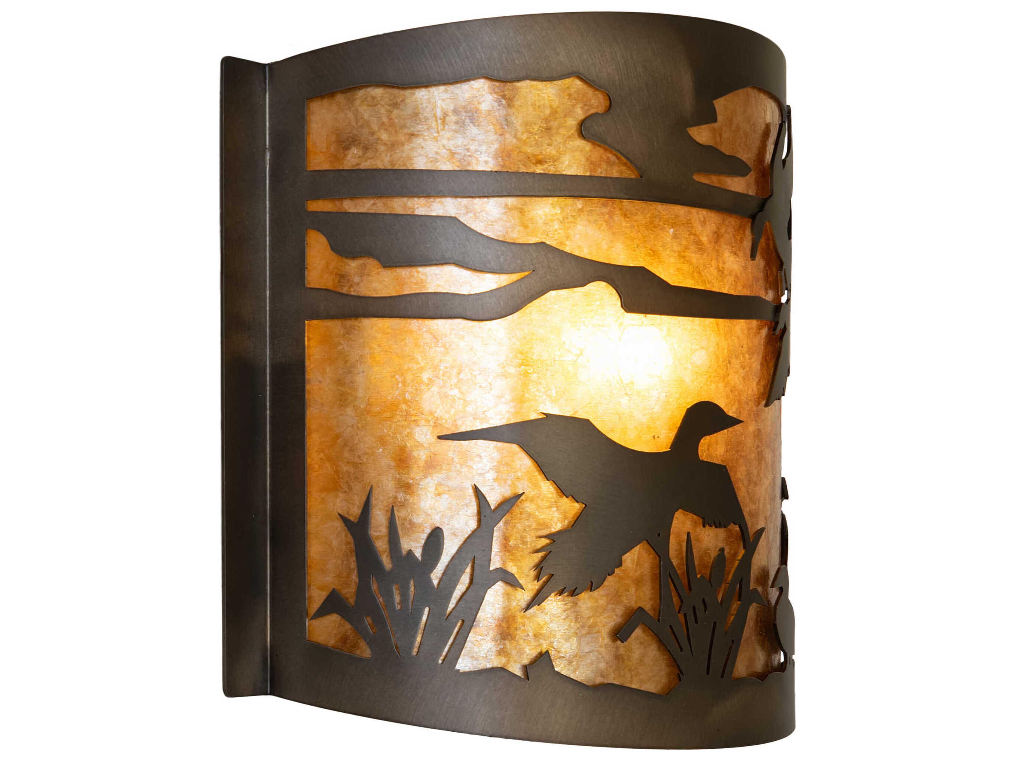 Meyda Ducks In Flight 1-Light Antique Copper Wall Sconce