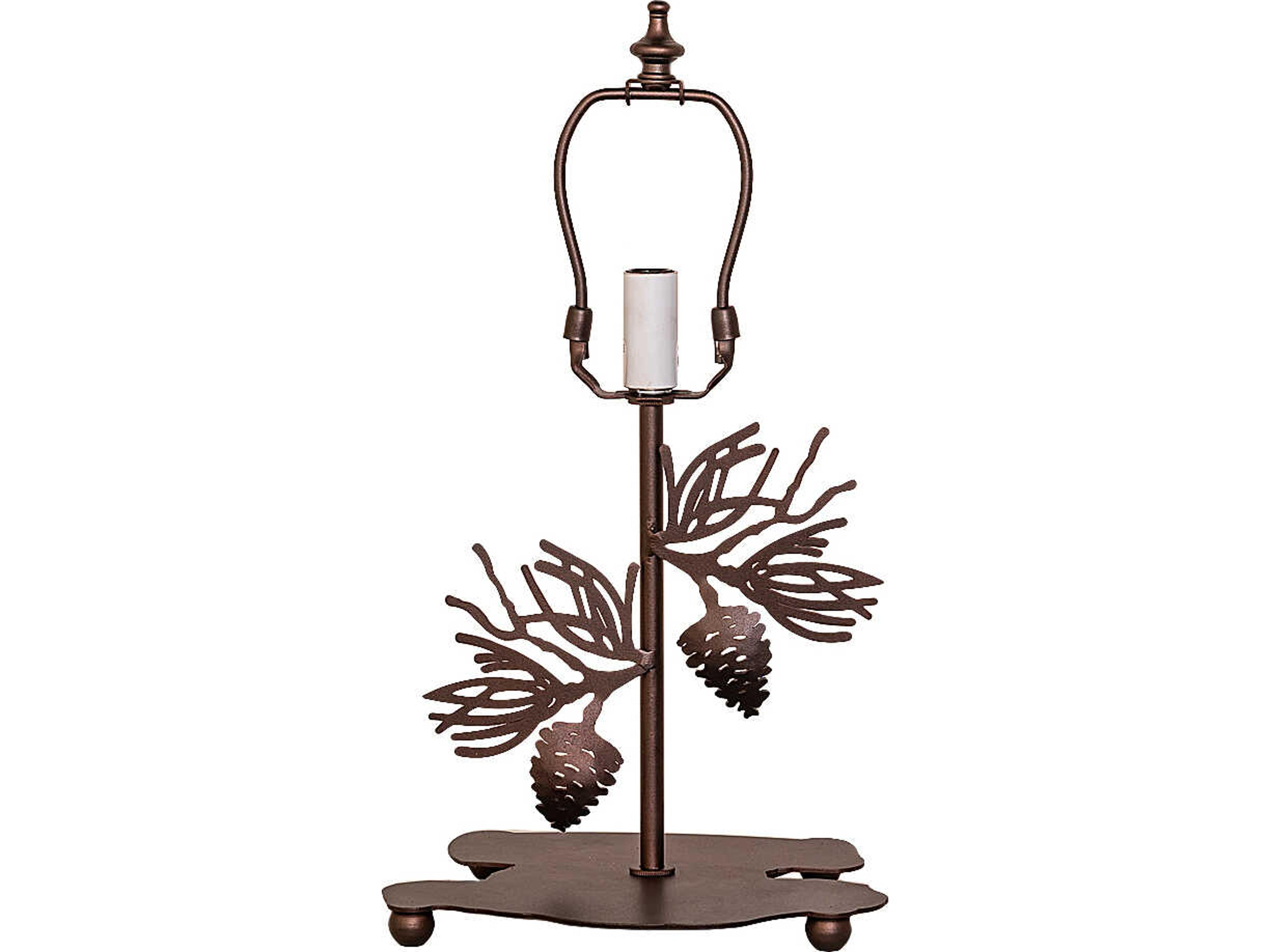 Whispering Pines Mahogany Bronze 1-Light Table Lamp