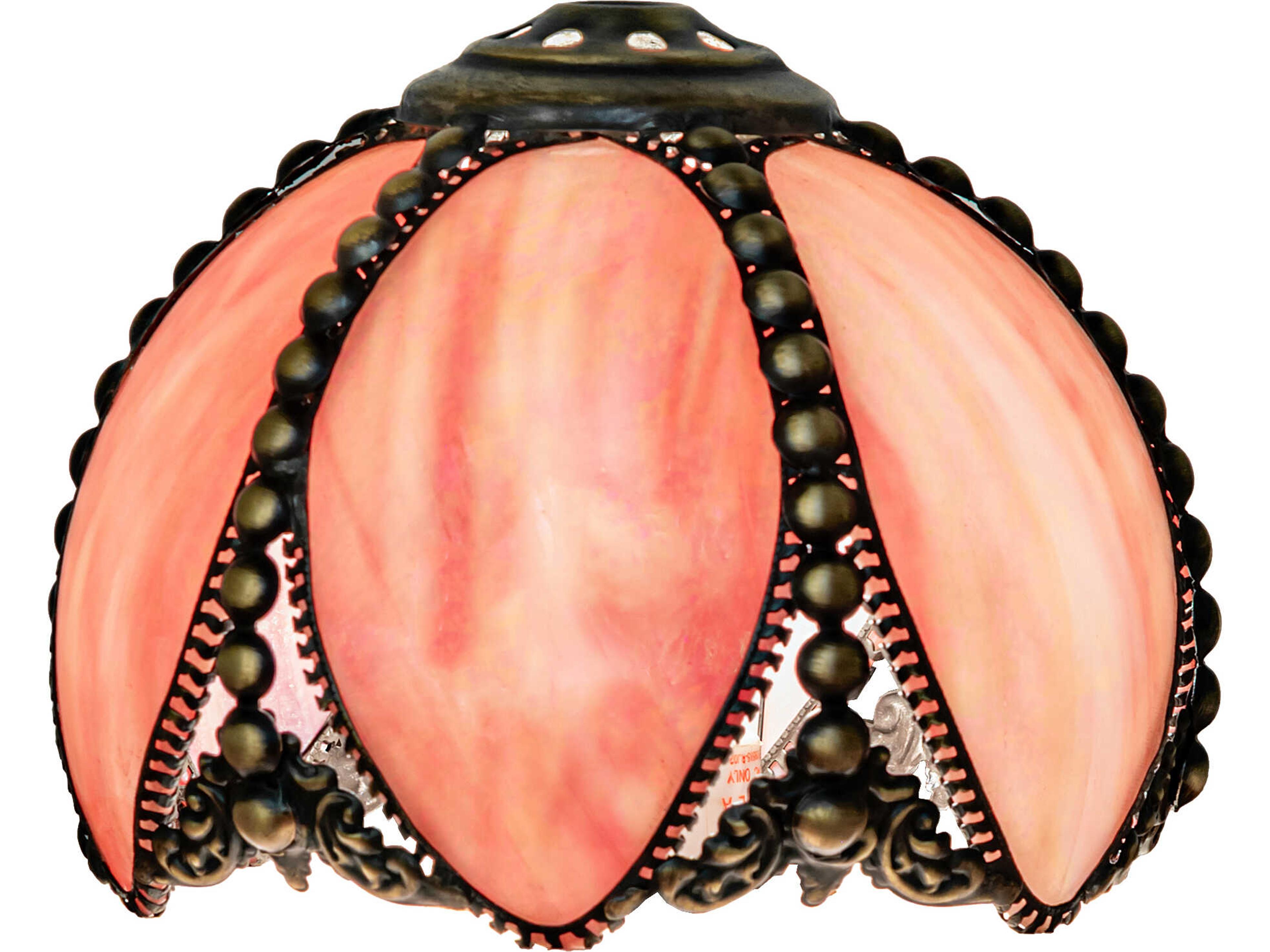 Petal Bud Pink Iridescent Glass