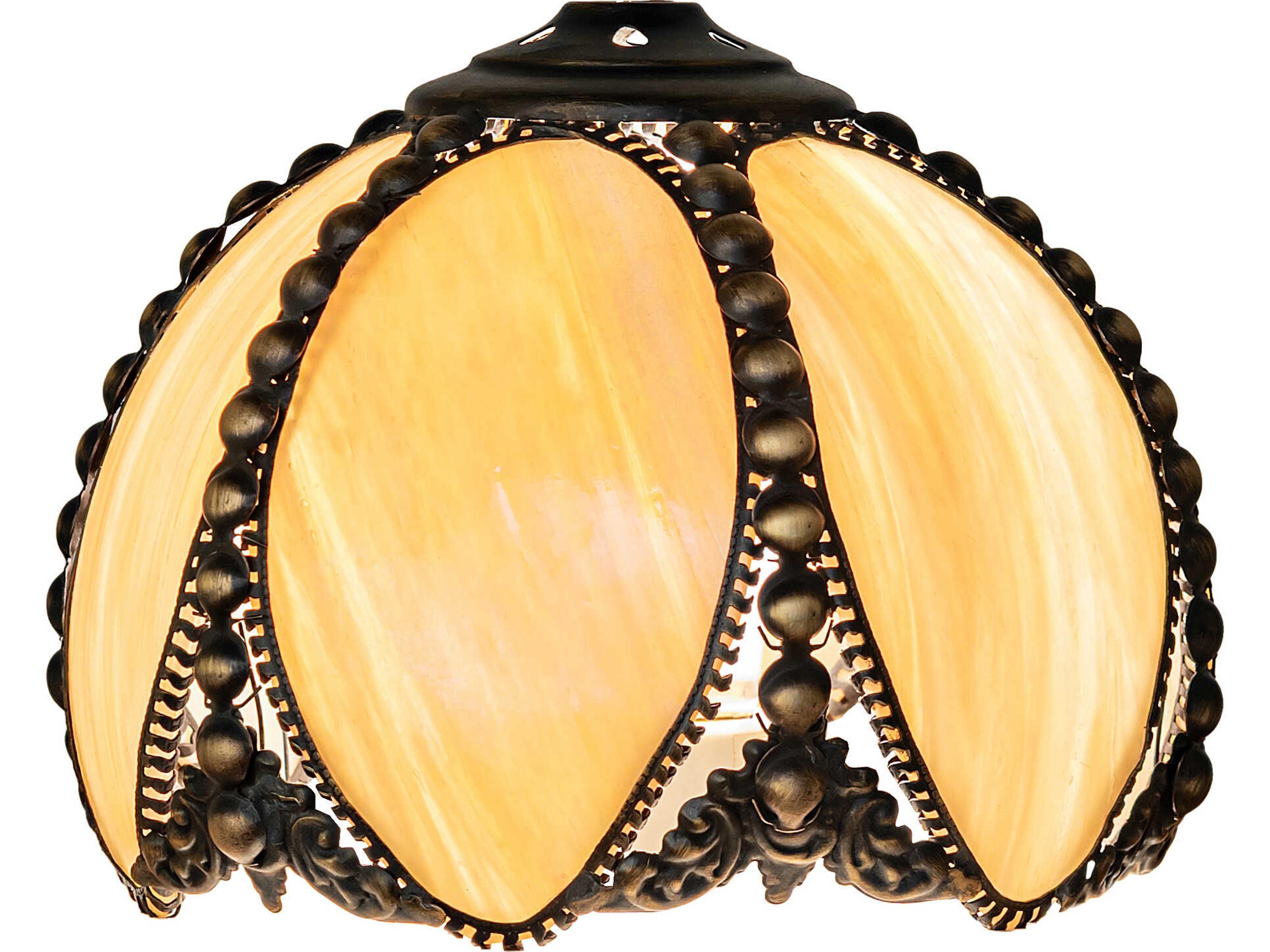 Petal Bud Beige Iridescent Glass