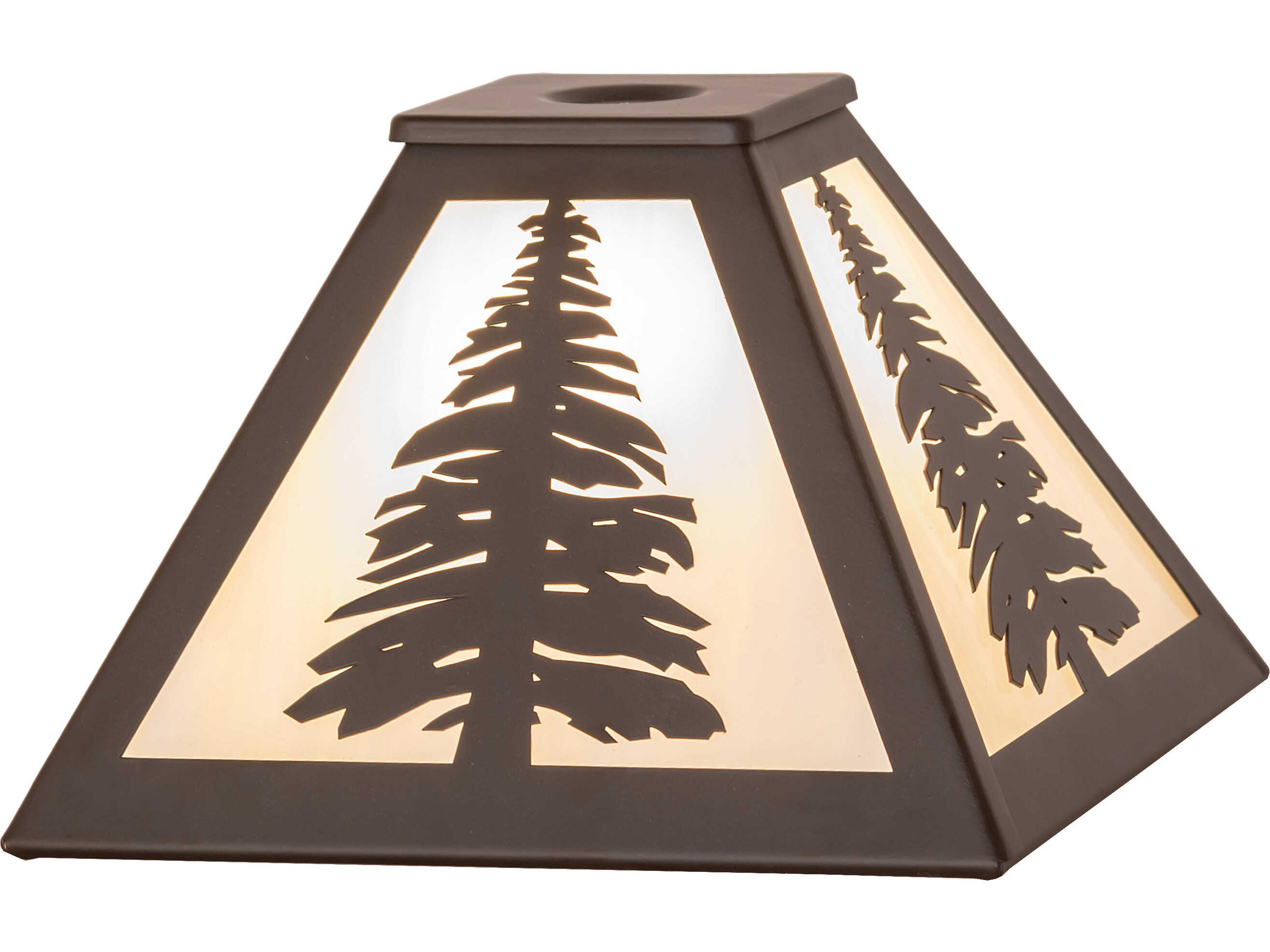 Tall Pines Light Beige Art Glass
