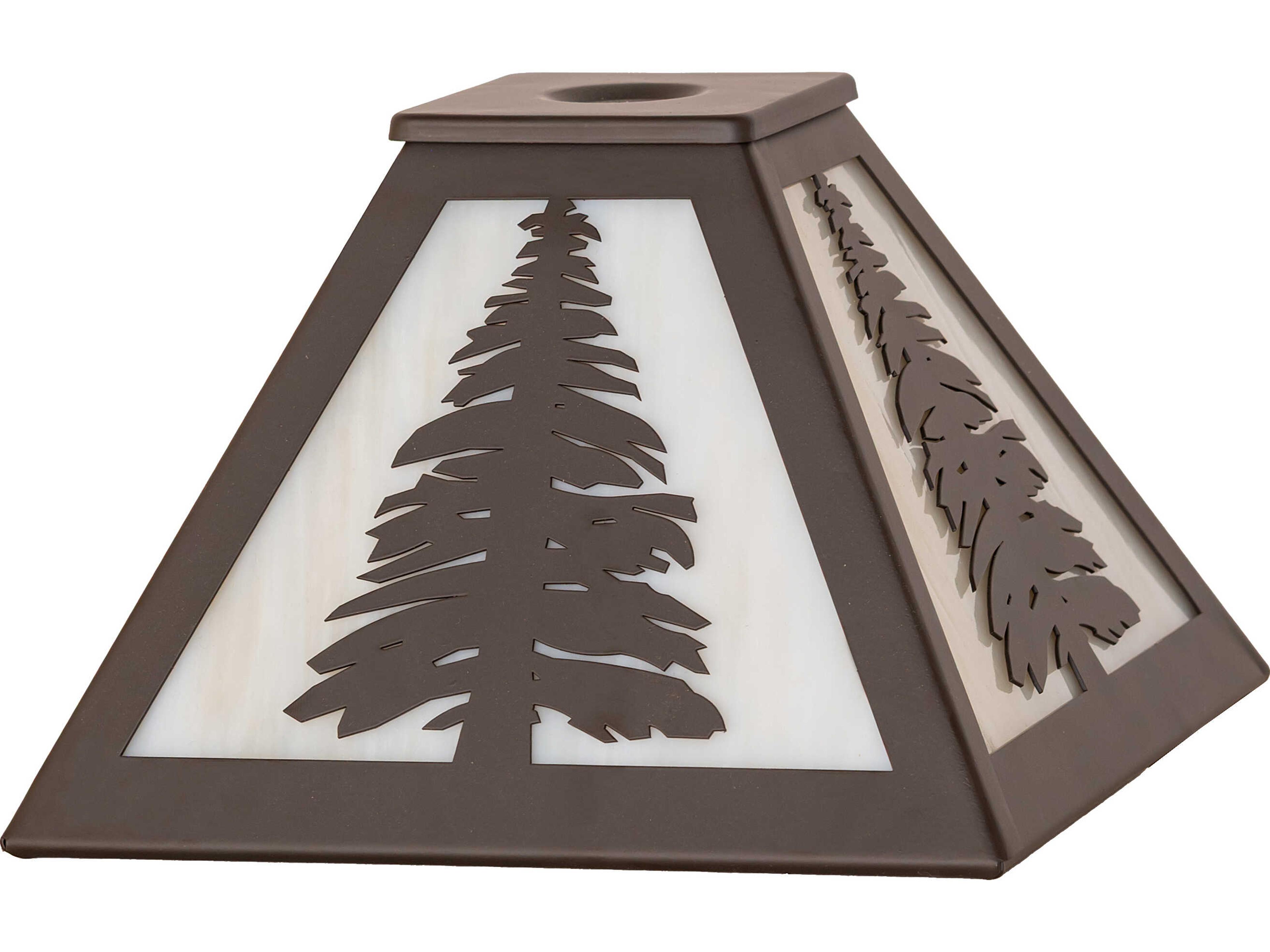 Meyda Tall Pines Light Beige Art Glass