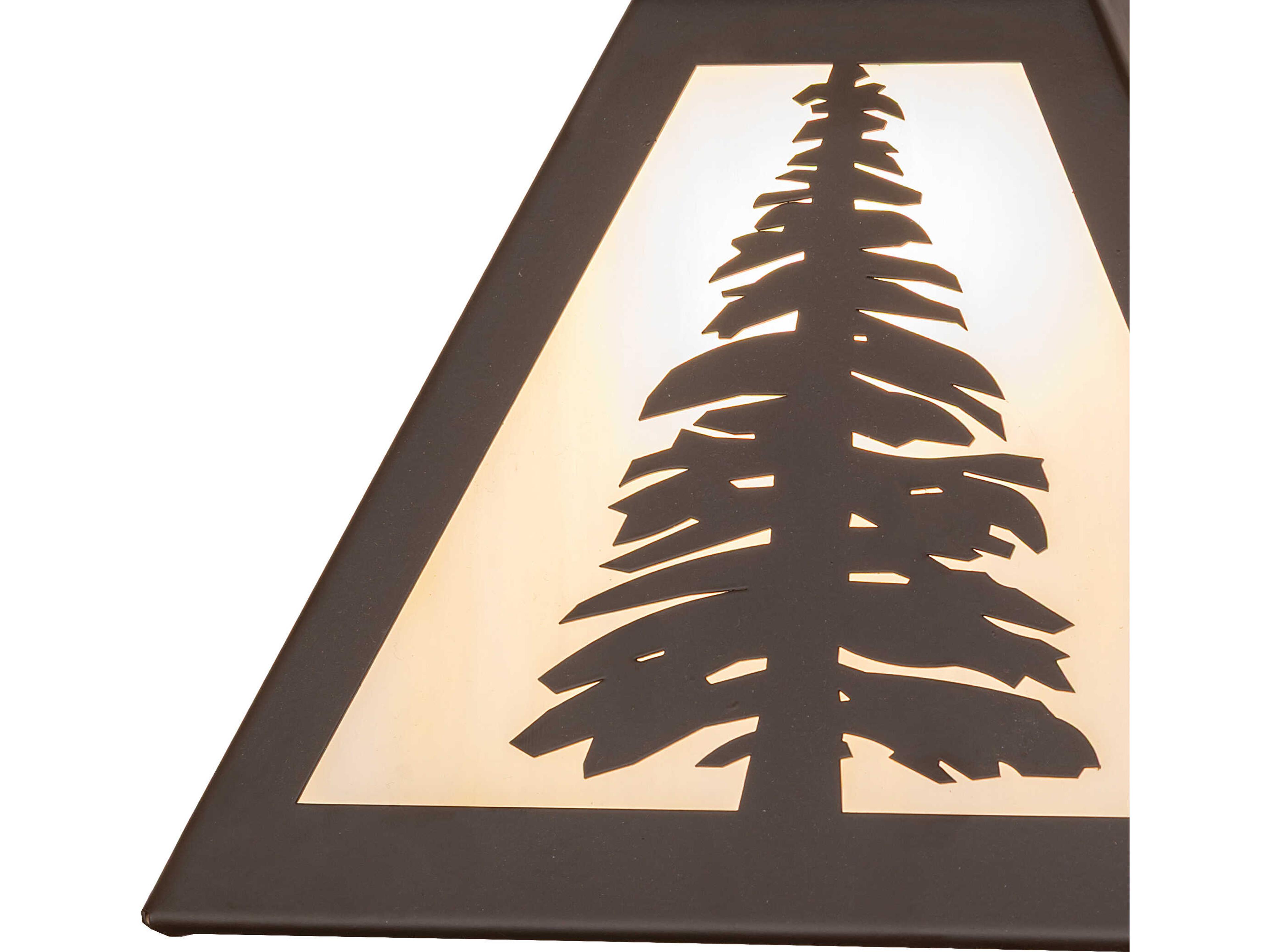 Meyda Tall Pines Light Beige Art Glass