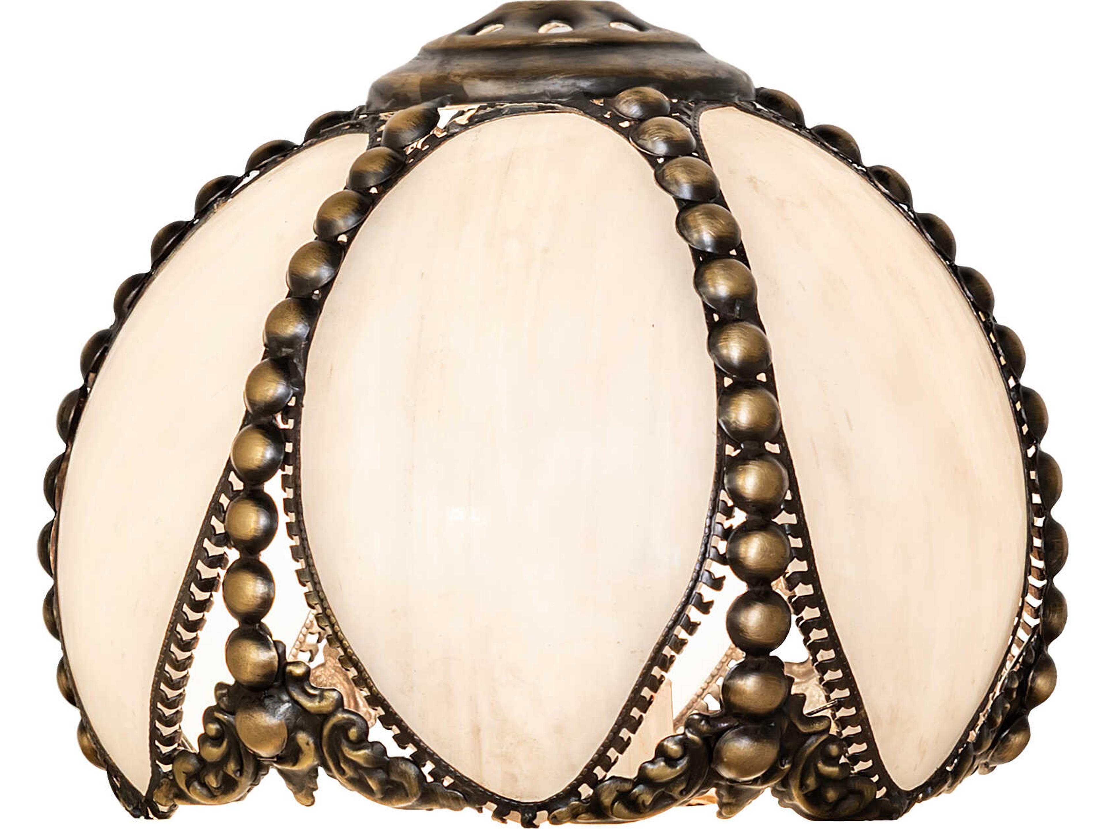 Petal Bud White Art Glass