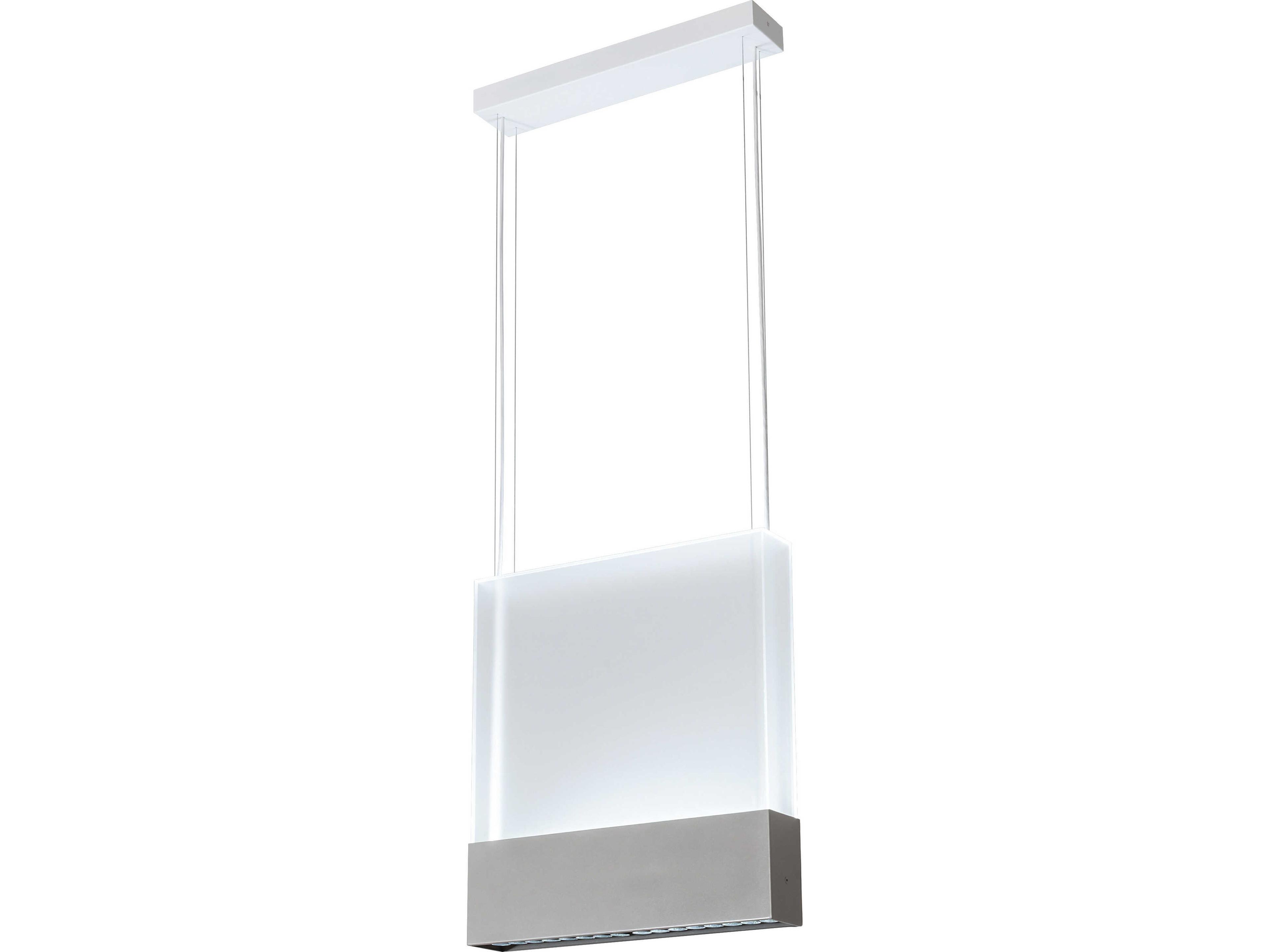 Alba Contrail Mist Steel Linear Island Pendant