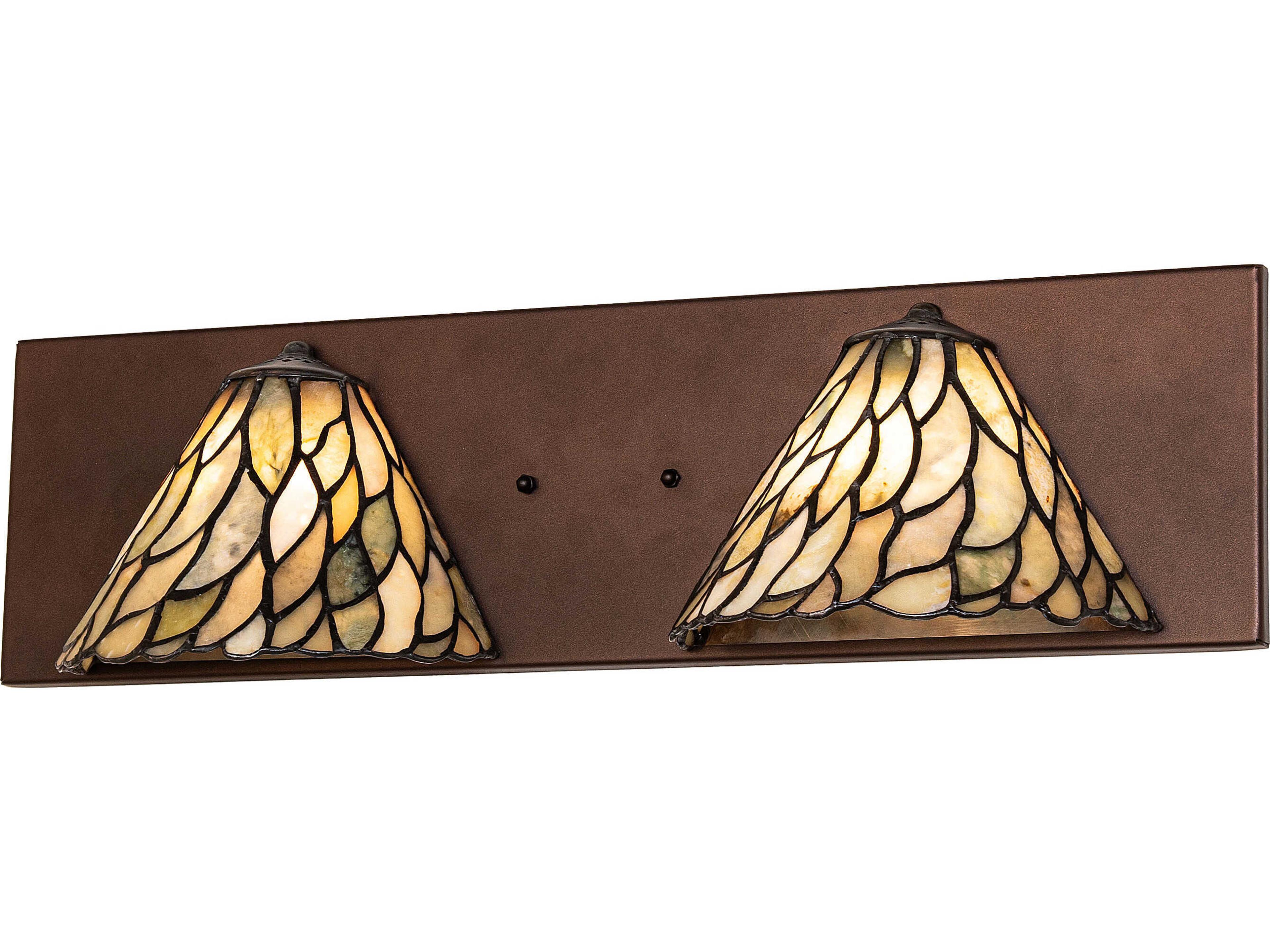 Willow 2-Light Green Jadestone Bronze Traditional Vanity Light