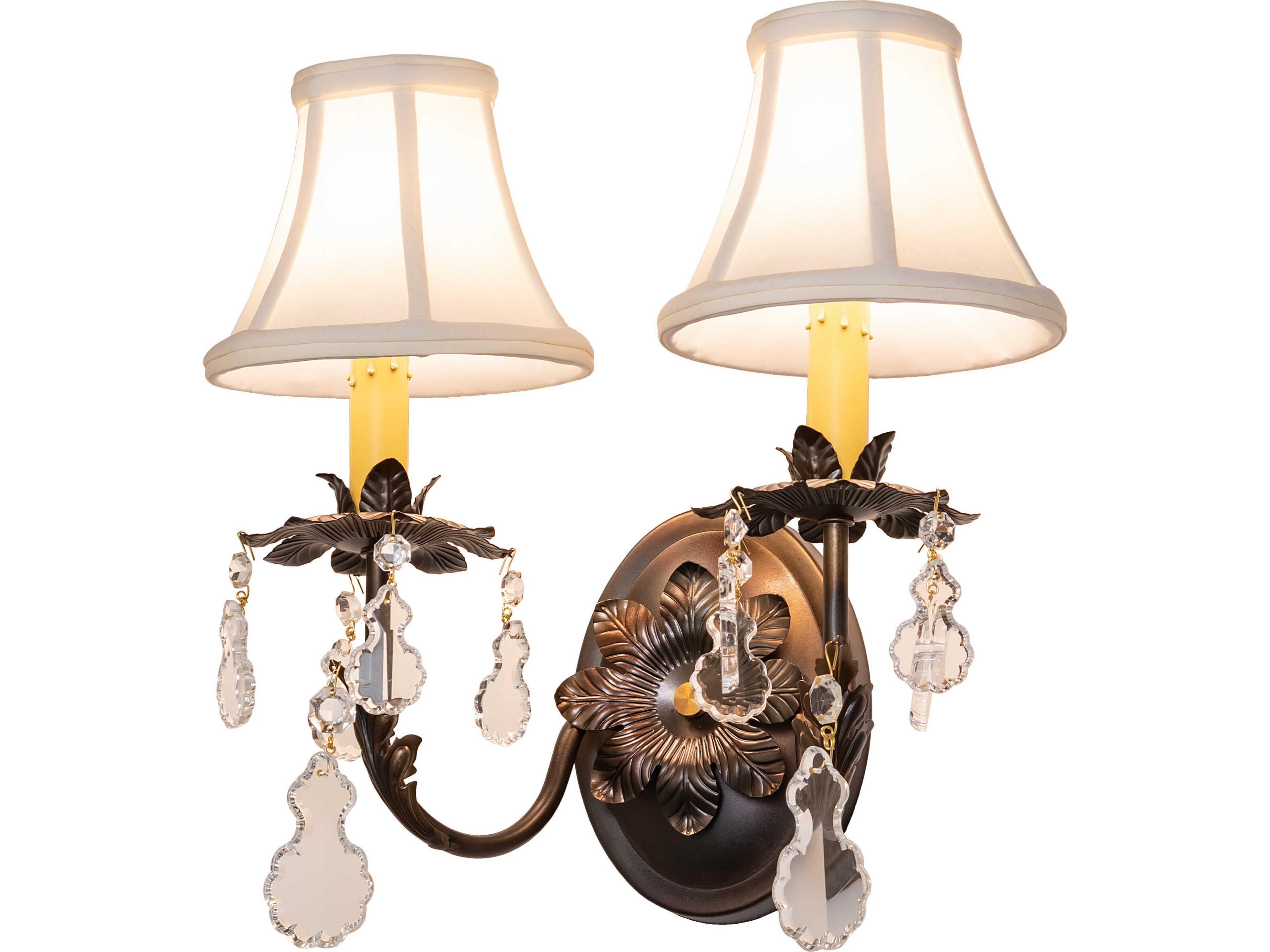 Chantilly 2-Light Copper Traditional Wall Sconce