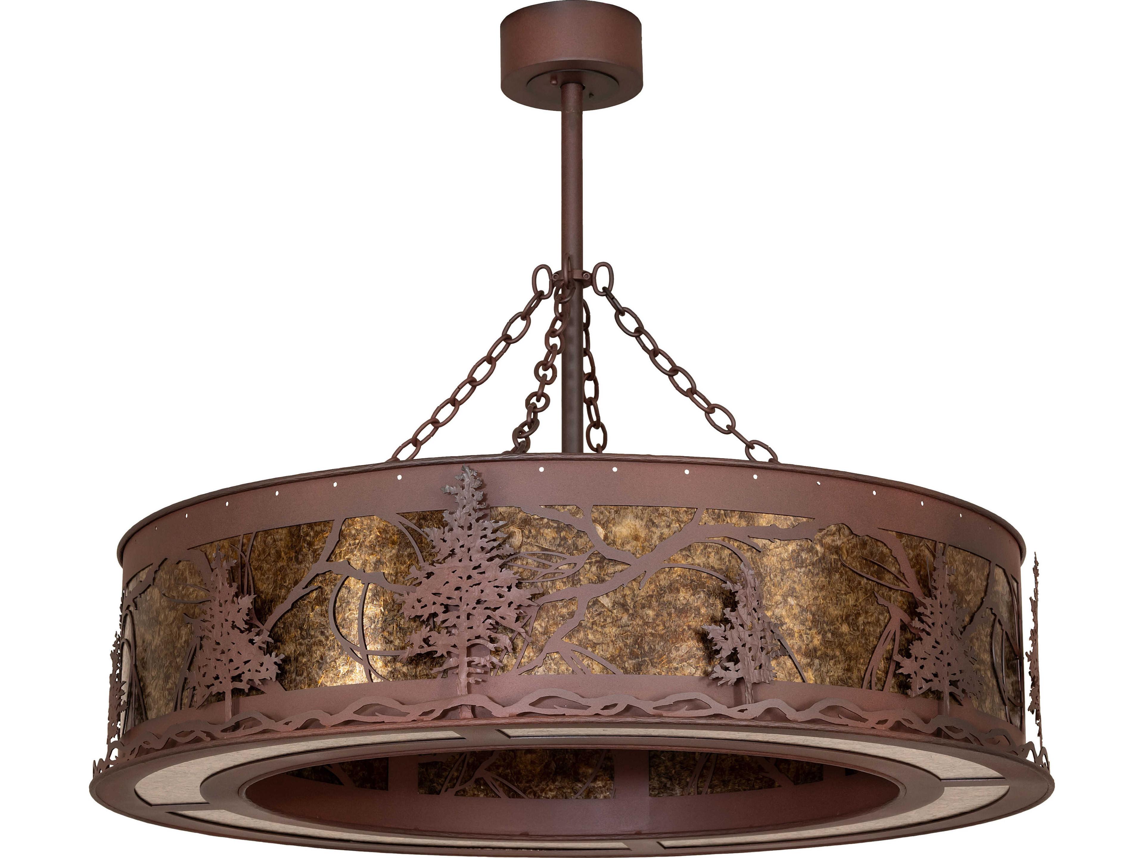 Meyda Tamarack Amber Mica Bronze Pendant