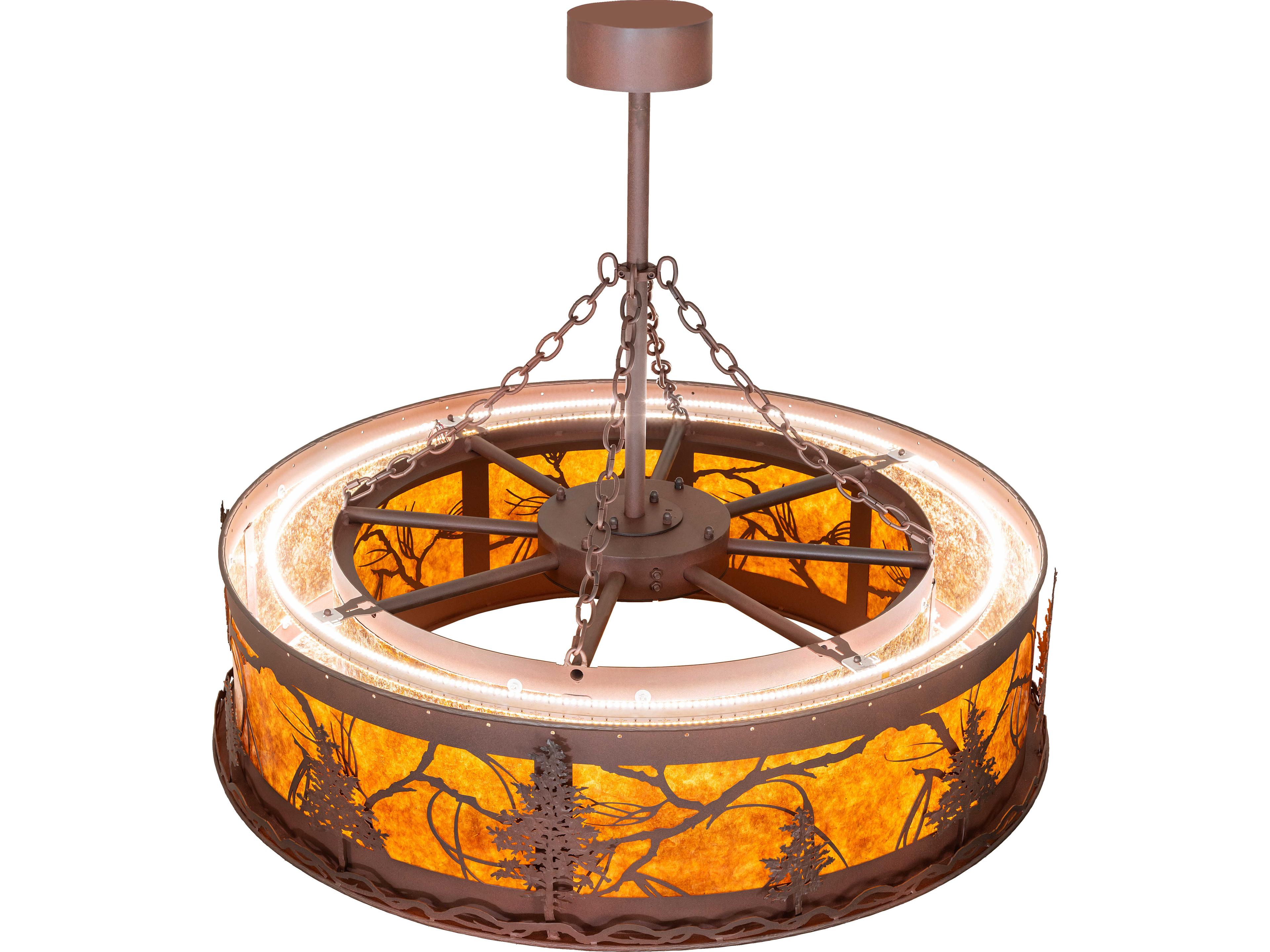 Meyda Tamarack Amber Mica Bronze Pendant