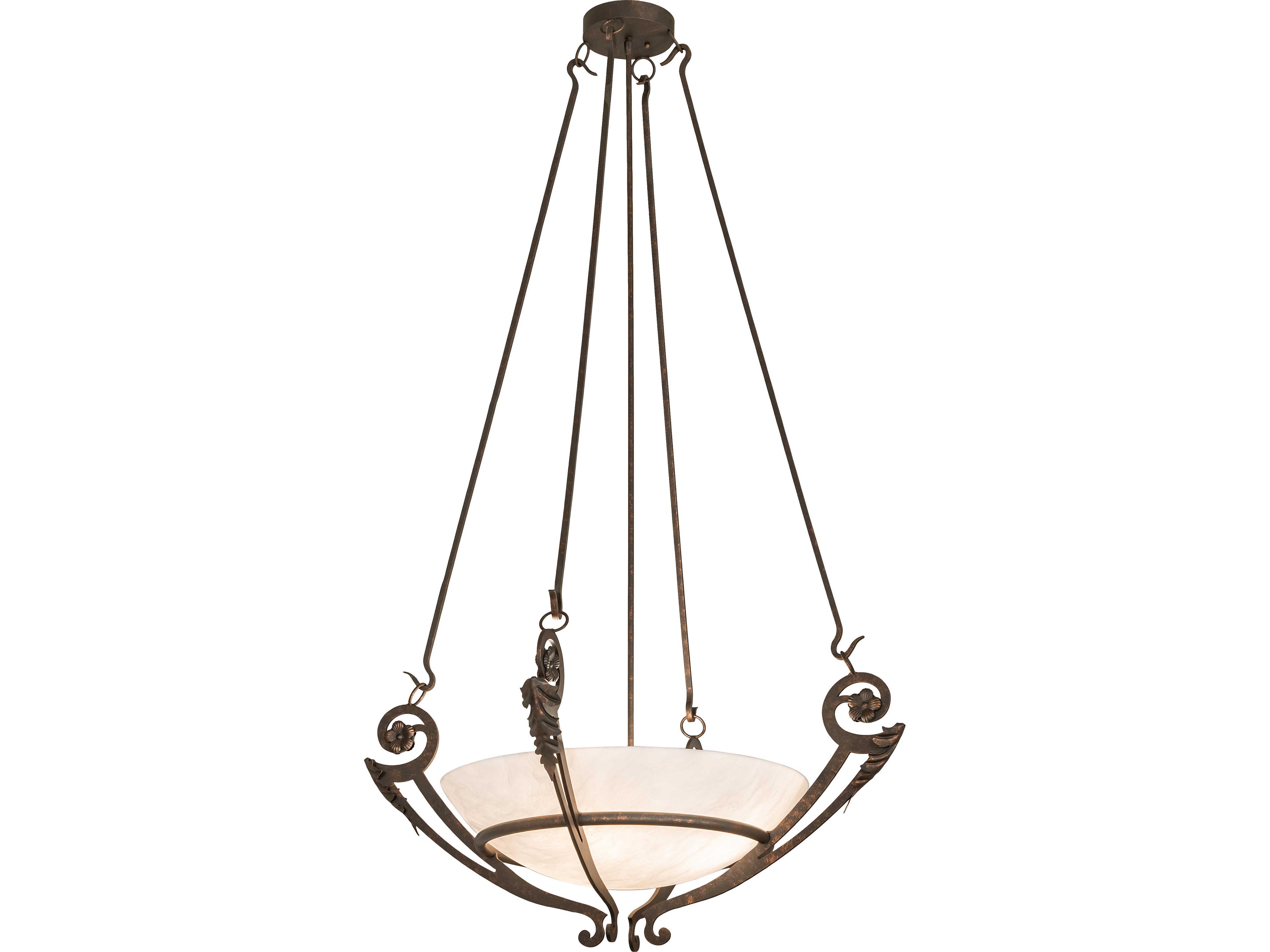 Ceres 4-Light Whitestone Idalight Traditional Bowl Pendant