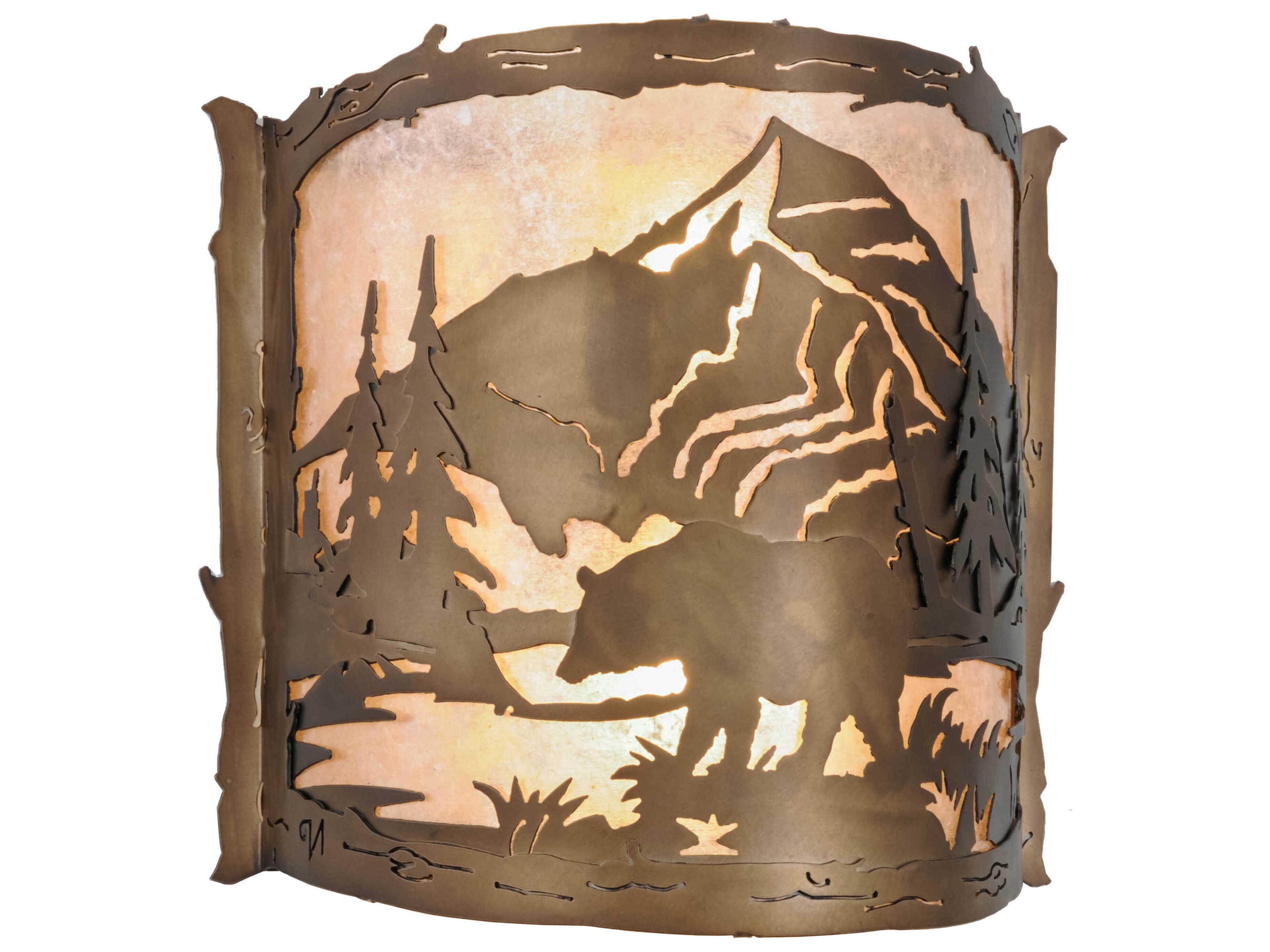 Bear Creek 2-Light Antique Copper Wall Sconce