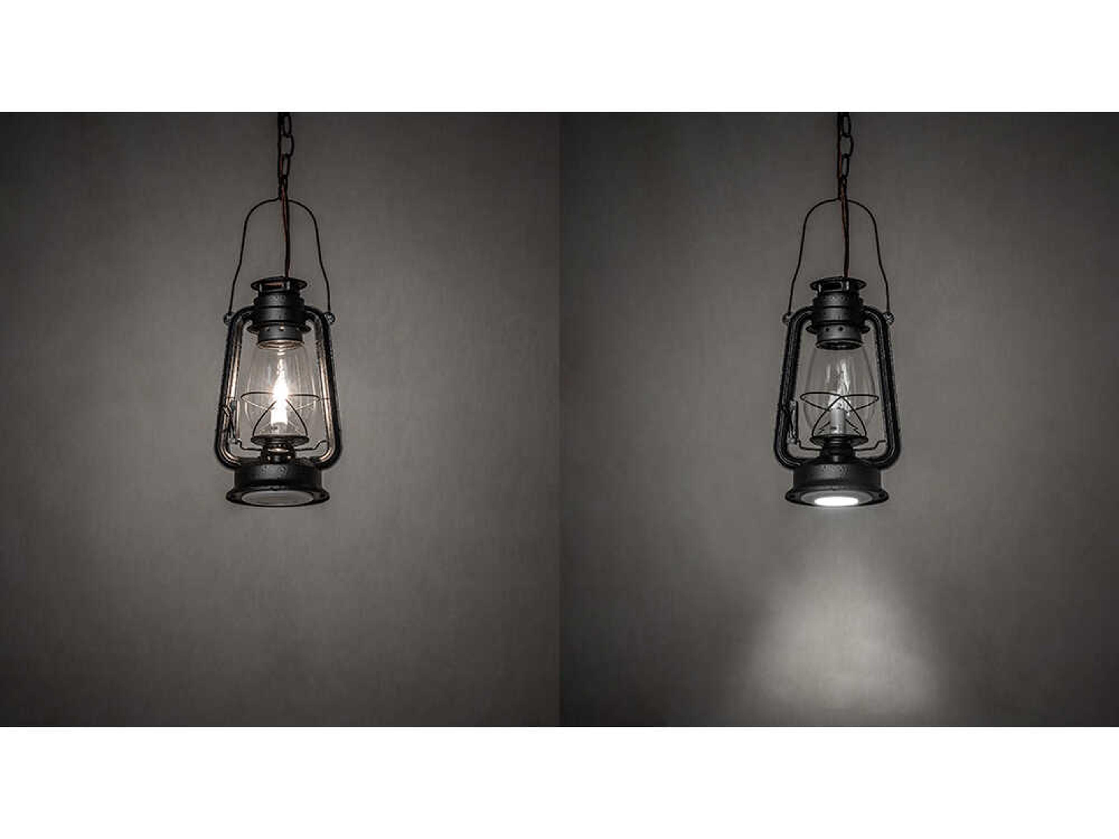 Meyda Miners Lantern 1-Light Clear Glass Steel Traditional Mini Pendant