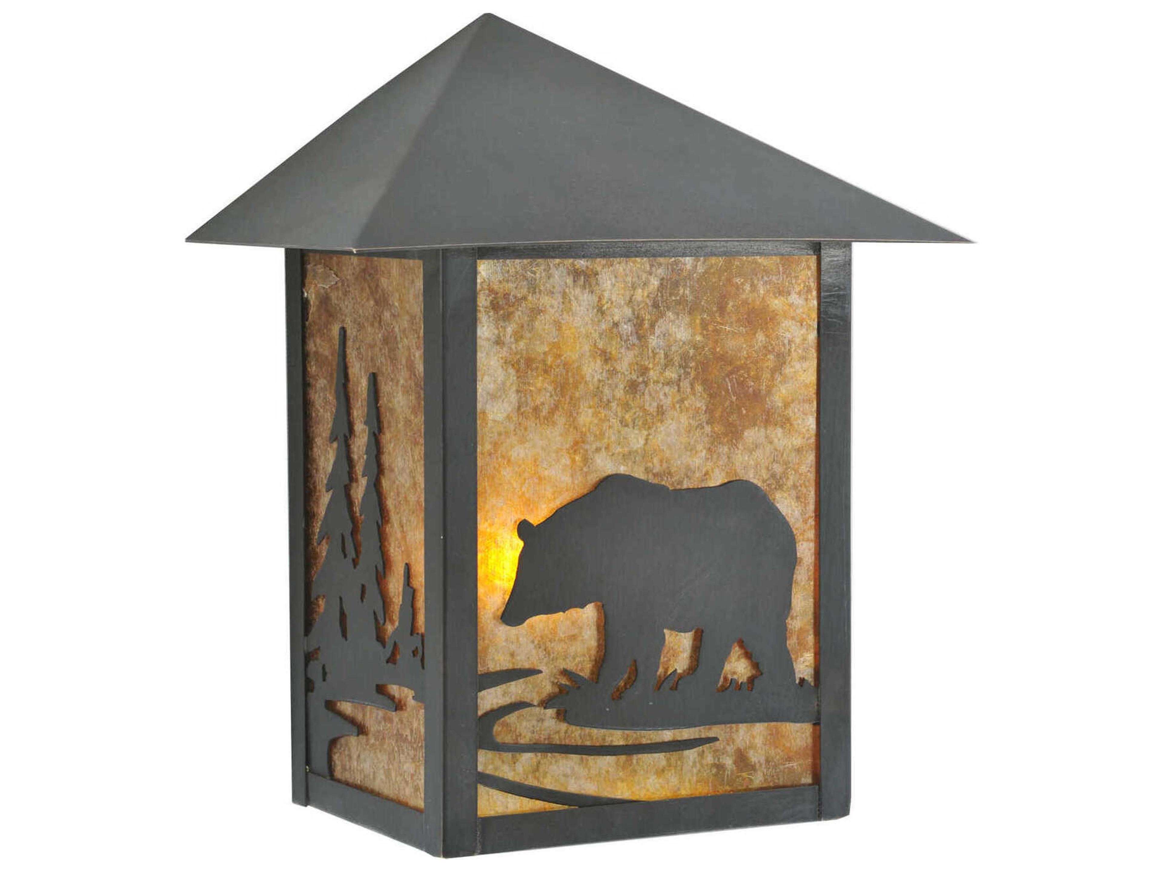 Bear Creek 1-Light Craftsman Brown Wall Sconce
