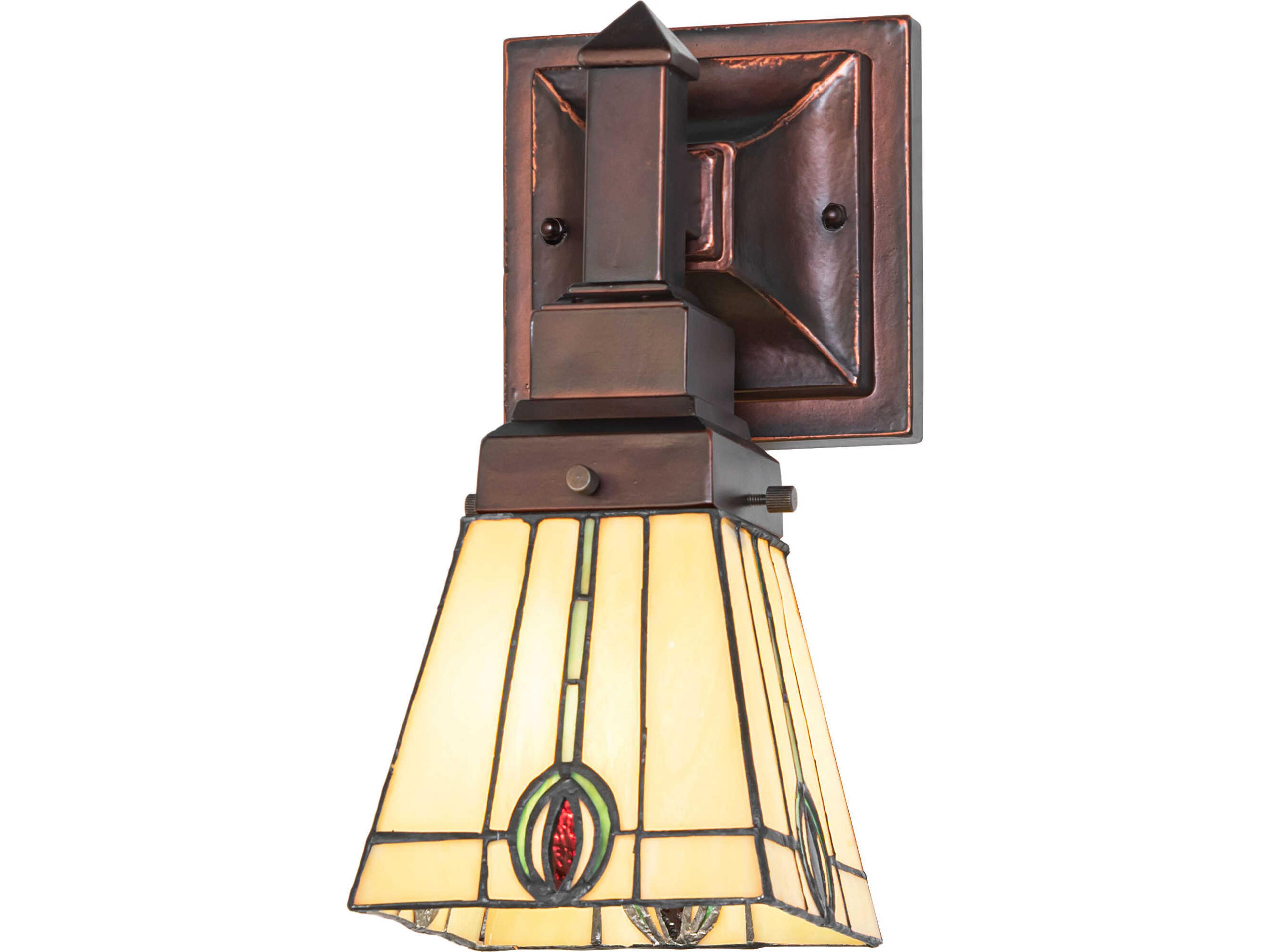 Spear 1-Light Bronze Traditional Wall Sconce