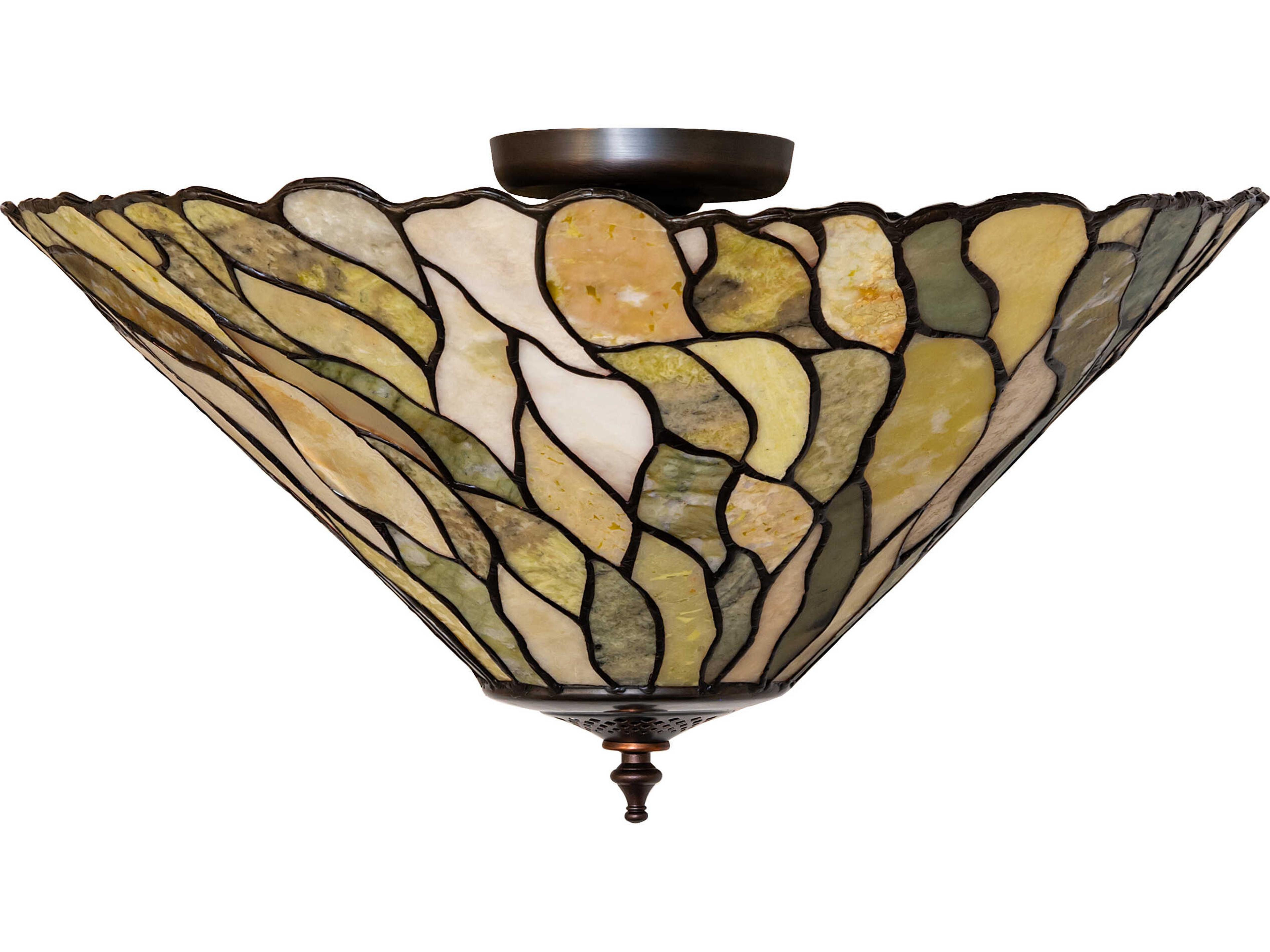 Meyda Willow 3-Light Bronze Flush Mount