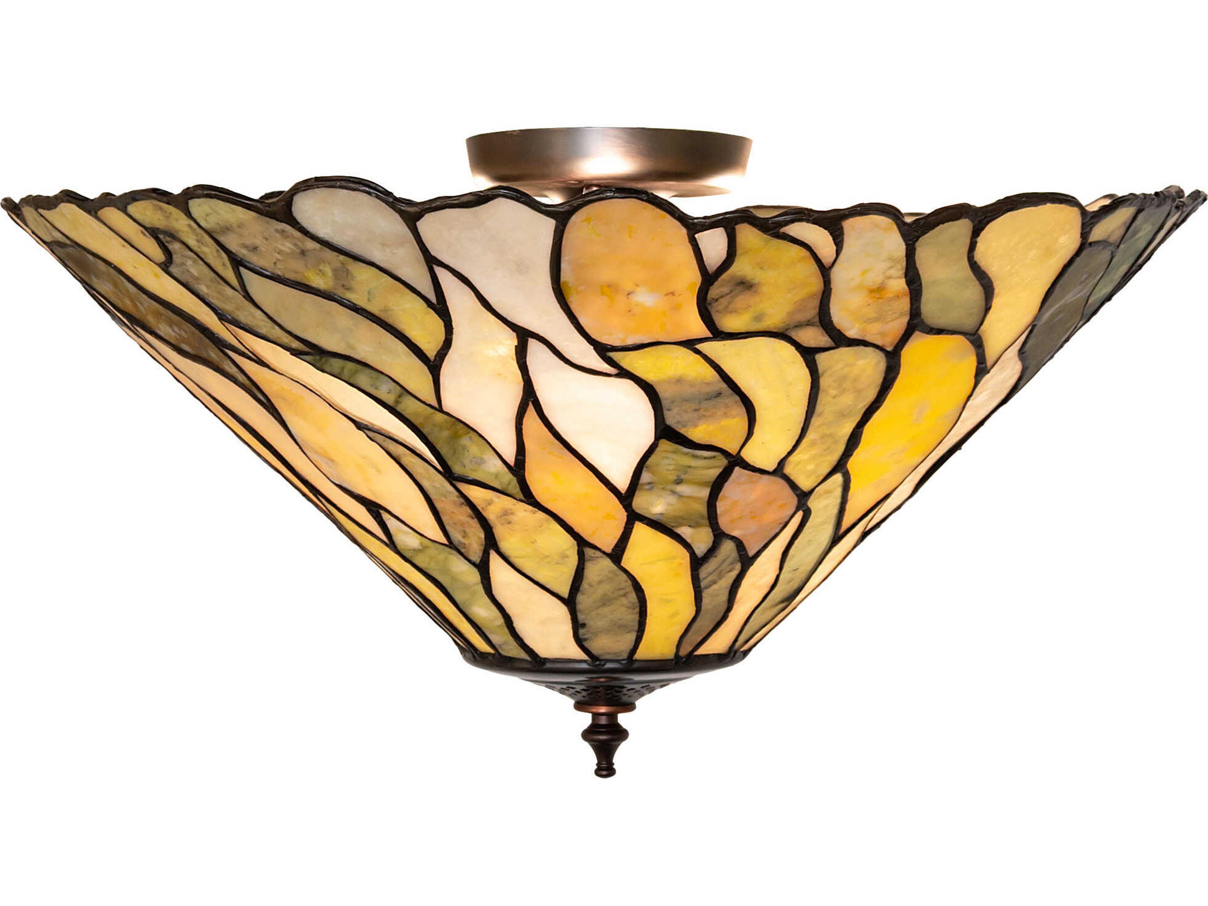Meyda Willow 3-Light Bronze Flush Mount