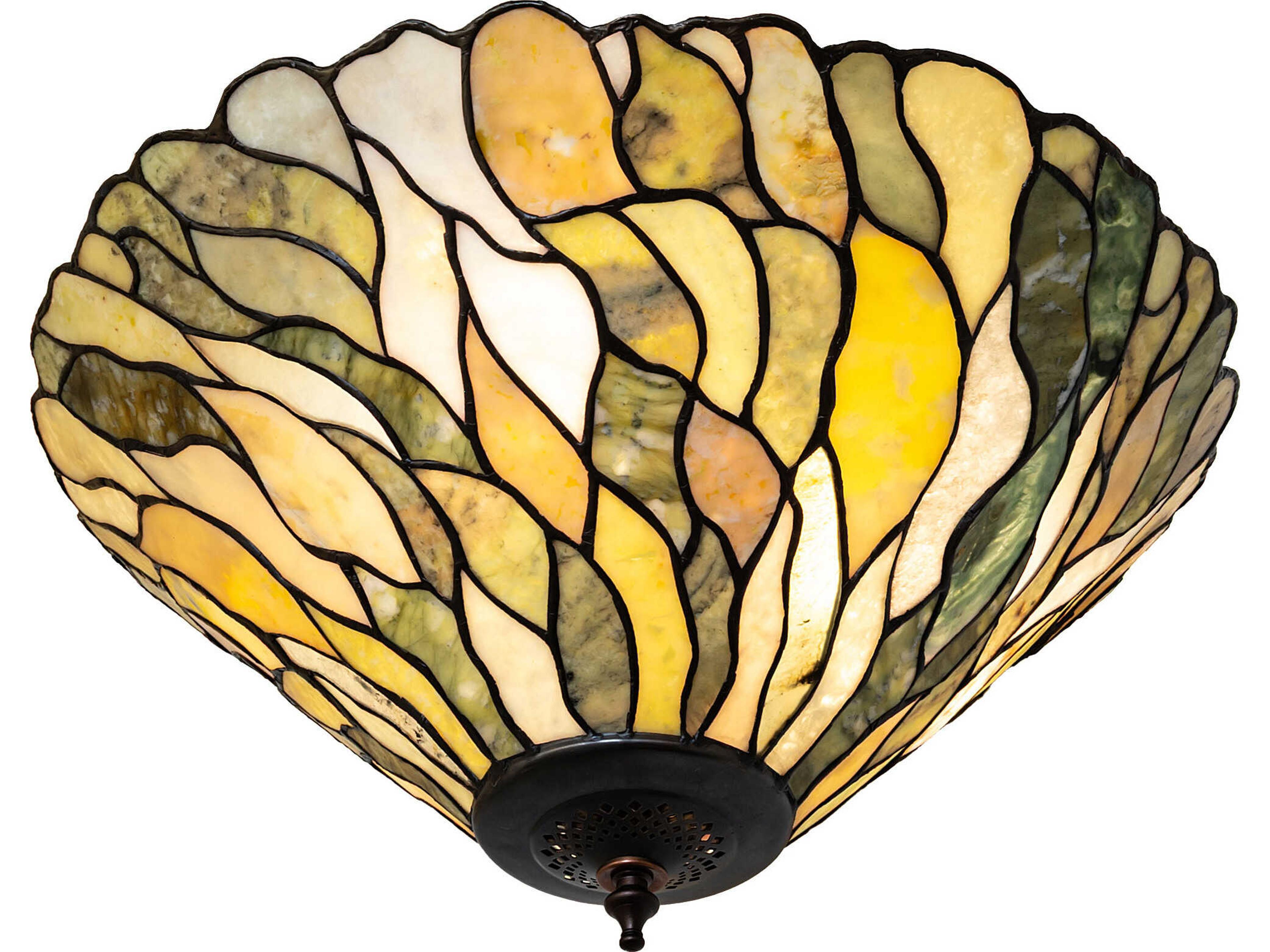 Meyda Willow 3-Light Bronze Flush Mount
