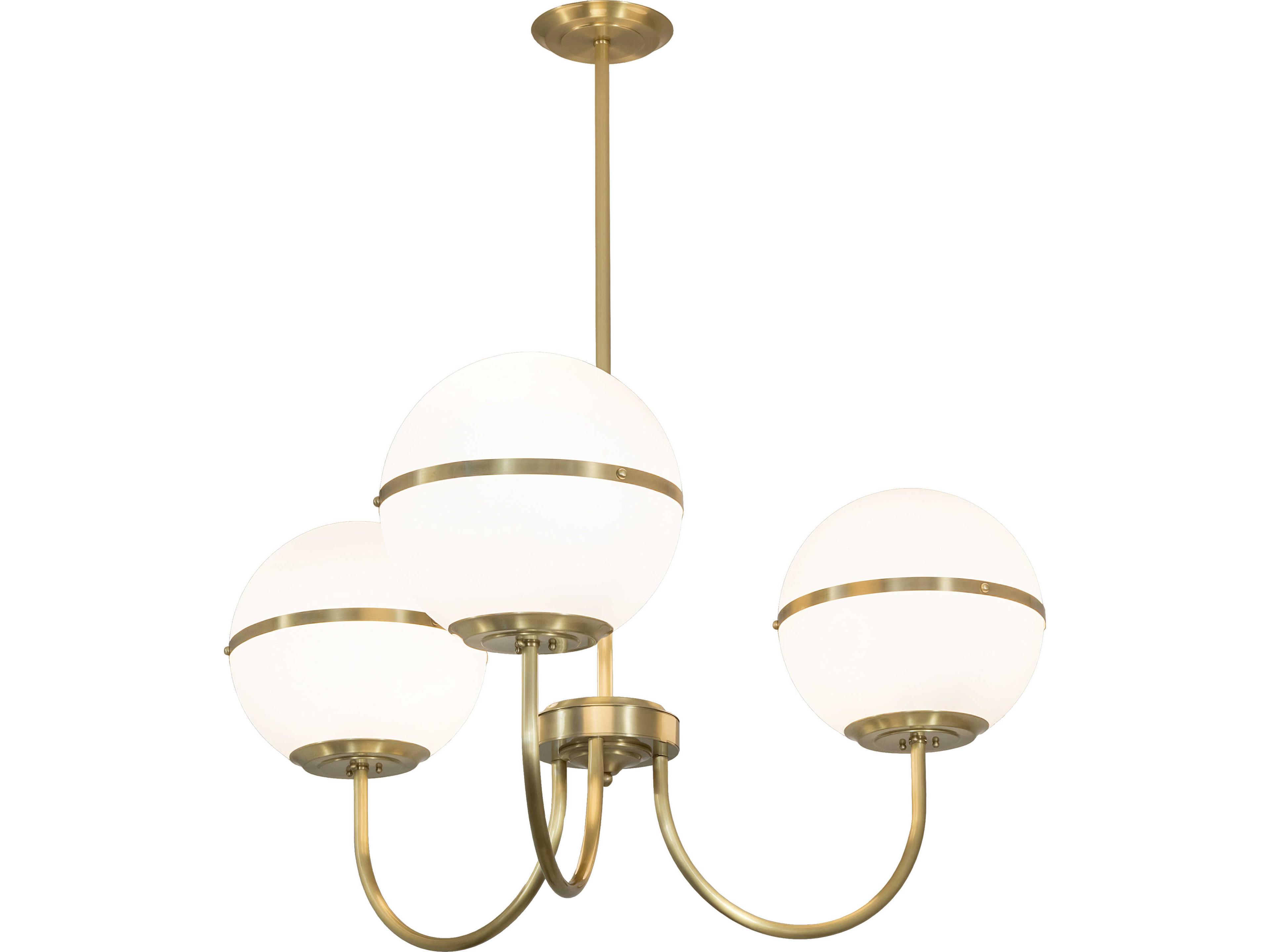 Toccata 9-Light Matte White Glass Brass Chandelier