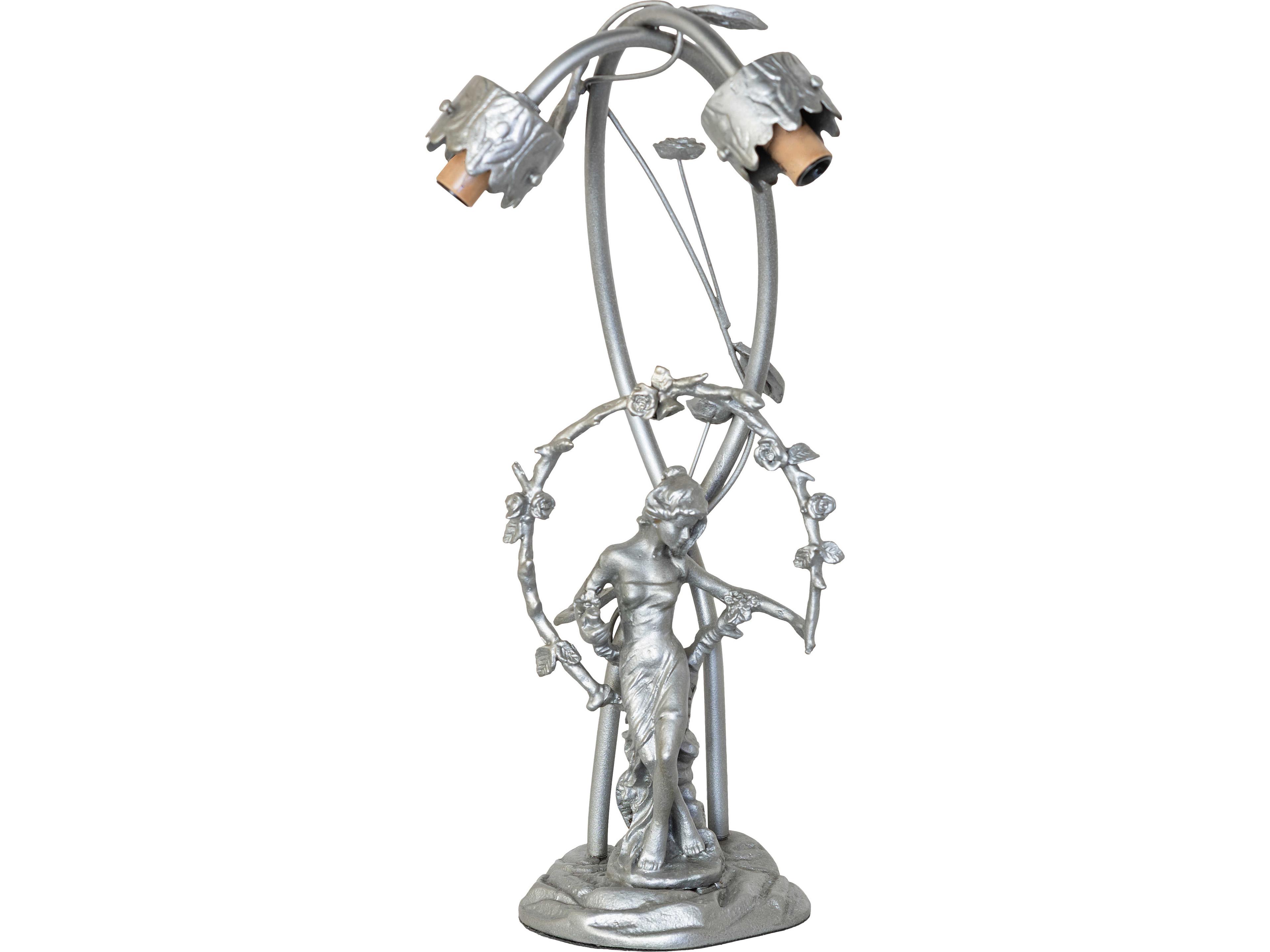 Trellis Girl Lily Light Sandstone 2-Light Table Lamp