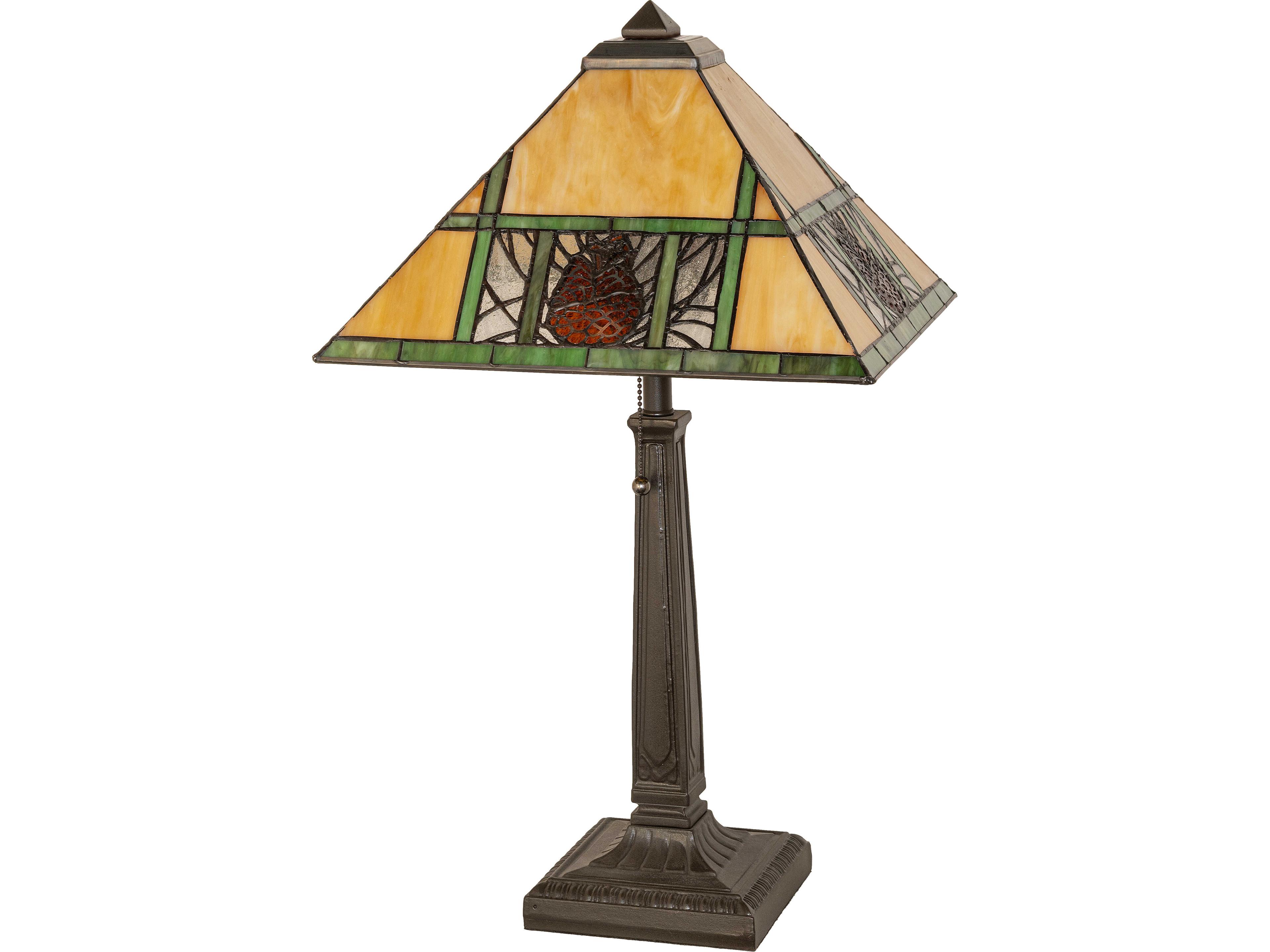 Meyda Pinecone Ridge Bronze Traditional Table Lamp