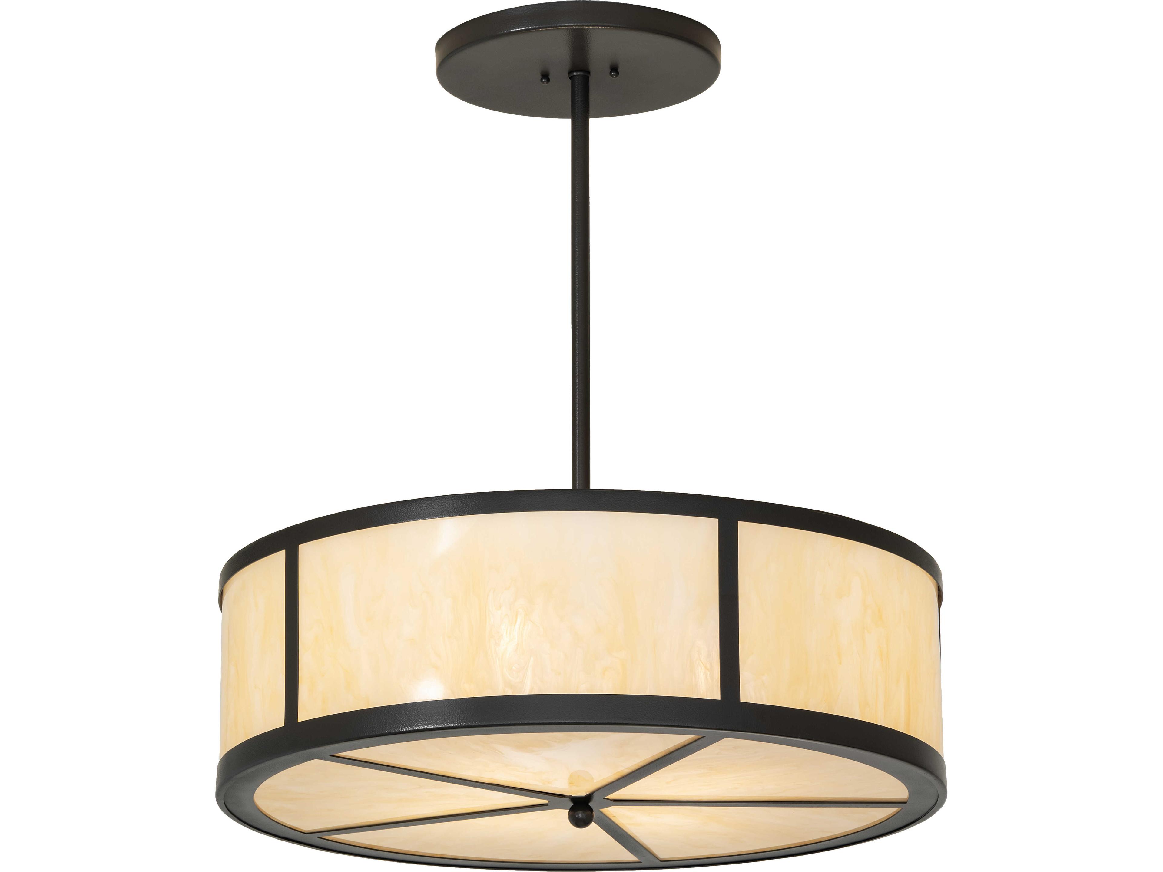 Smythe 4-Light Sahara Taupe Idalight Bronze Pendant