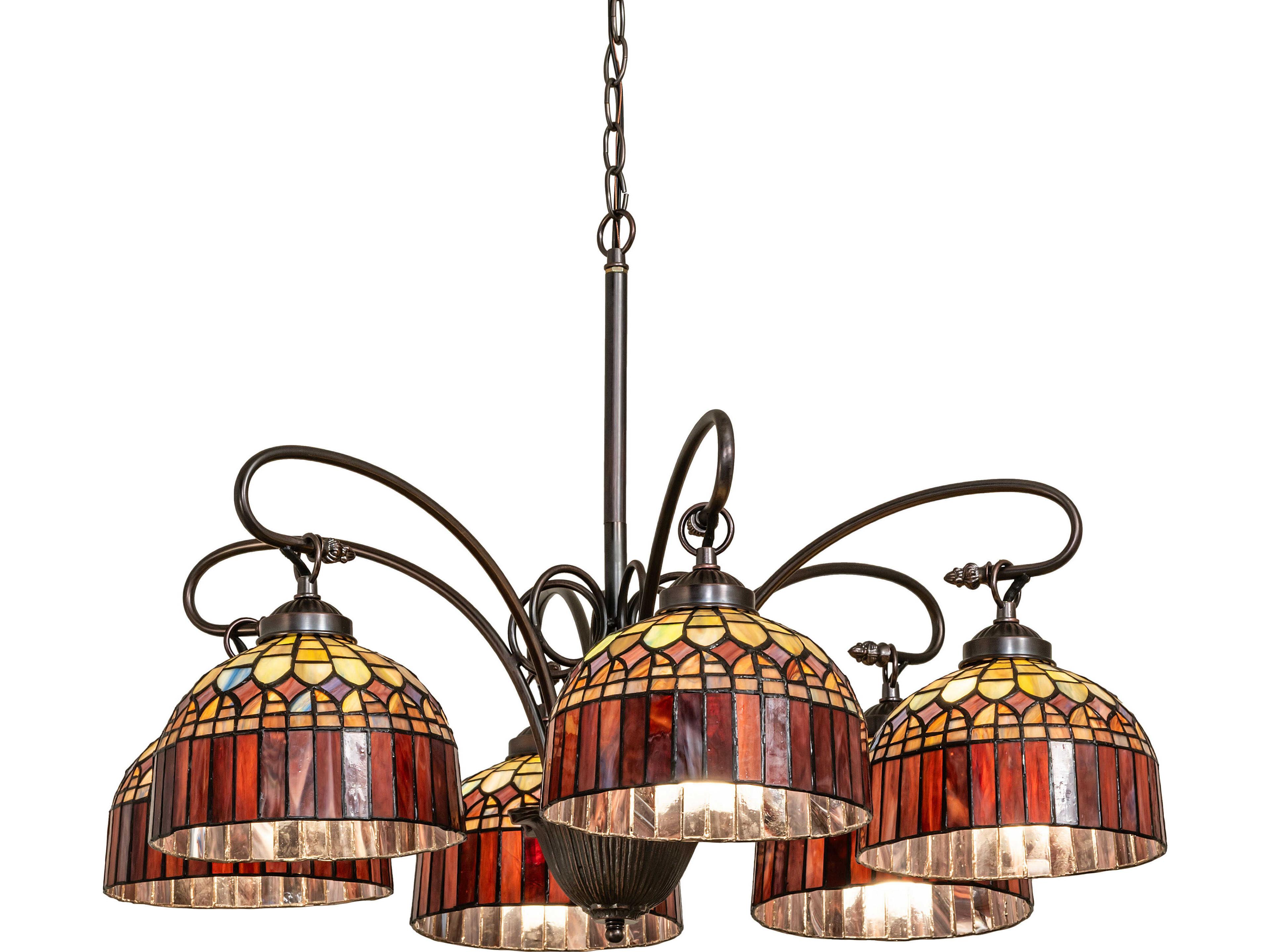 Tiffany Candice 6-Light Red Chandelier